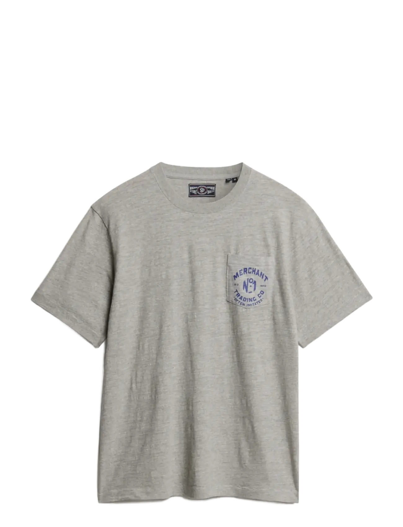 Superdry MERCHANT GRAPHIC TEE - T-shirts - VINTAGE SWEAT LIGHT GREY MARL / grey