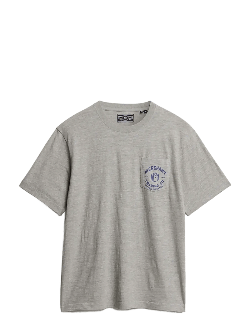 Superdry - MERCHANT GRAPHIC TEE - kurzärmelig - vintage sweat light grey marl - 1