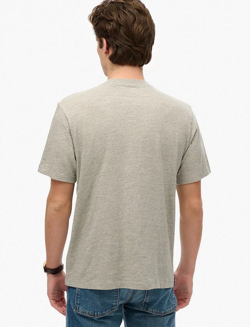 Superdry - MERCHANT GRAPHIC TEE - kurzärmelig - vintage sweat light grey marl - 4