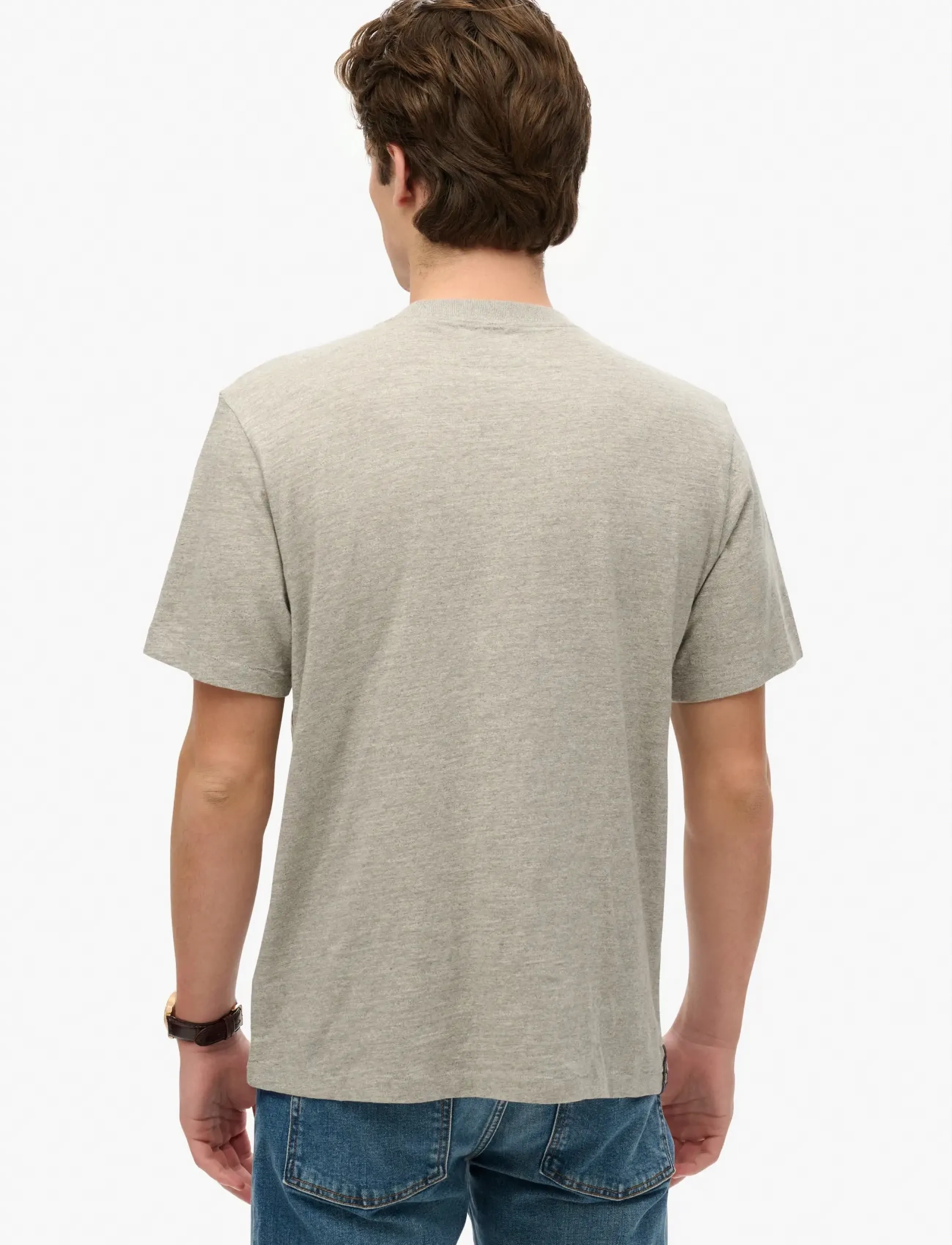 Superdry - MERCHANT GRAPHIC TEE - laveste priser - vintage sweat light grey marl - 4