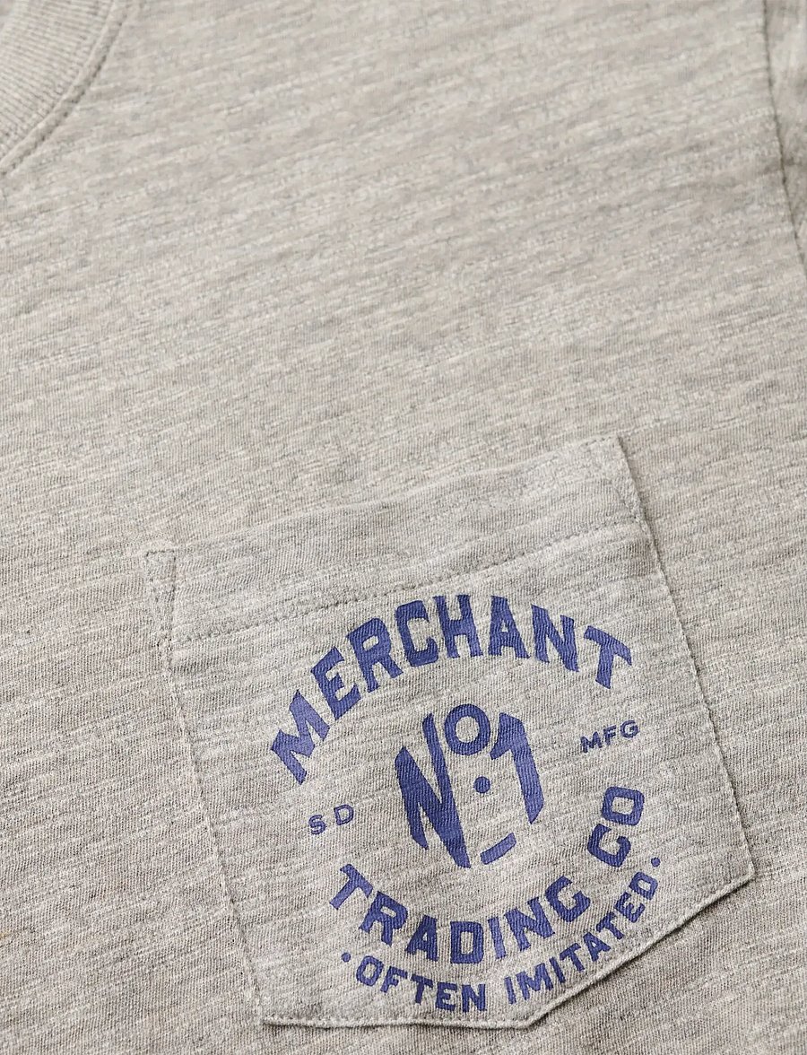 Superdry - MERCHANT GRAPHIC TEE - short-sleeved t-shirts - vintage sweat light grey marl - 5