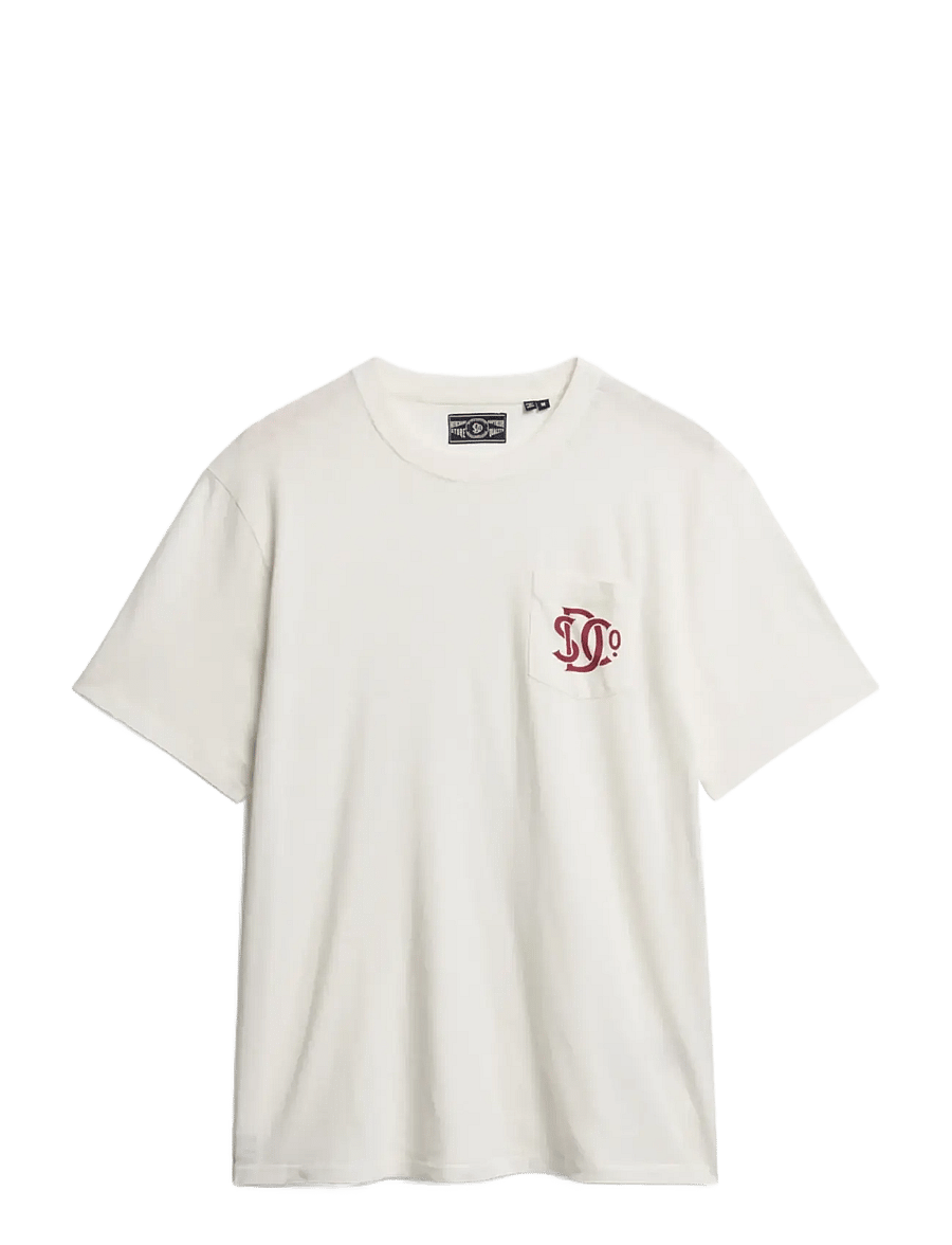 Superdry - MERCHANT GRAPHIC TEE - kortärmade t-shirts - off white - 1