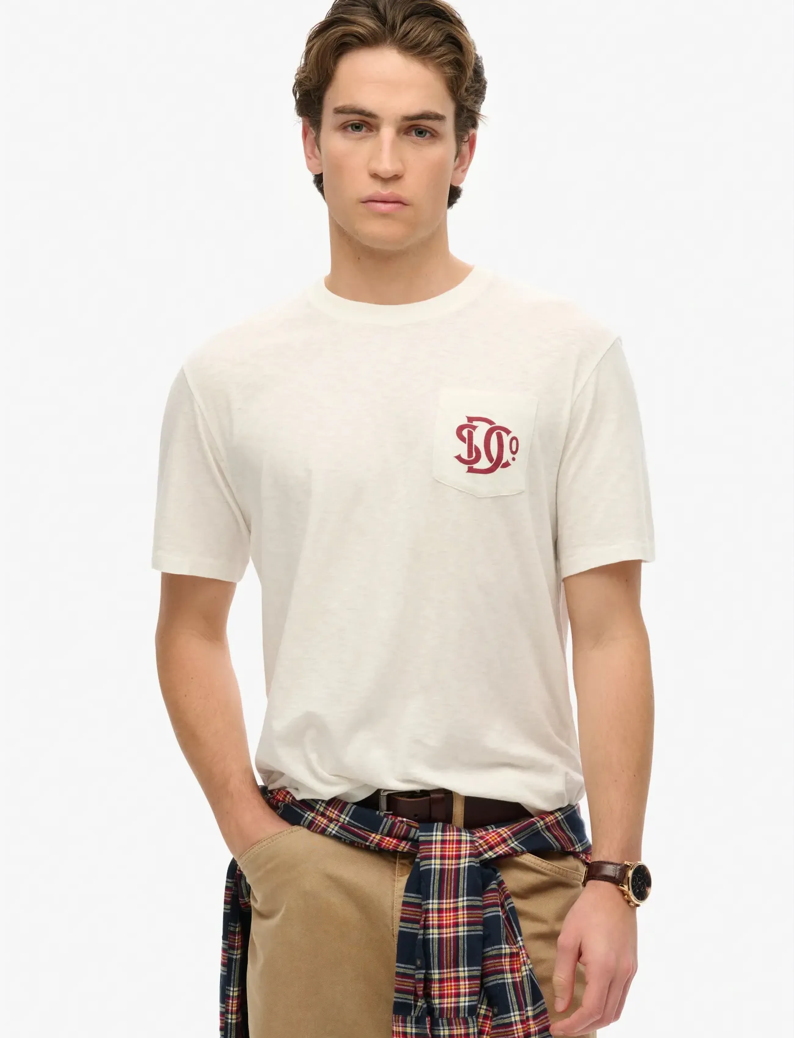 Superdry MERCHANT GRAPHIC TEE - T-Shirts - OFF WHITE / white