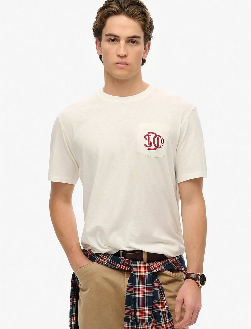 Superdry - MERCHANT GRAPHIC TEE - kurzärmelig - off white - 0