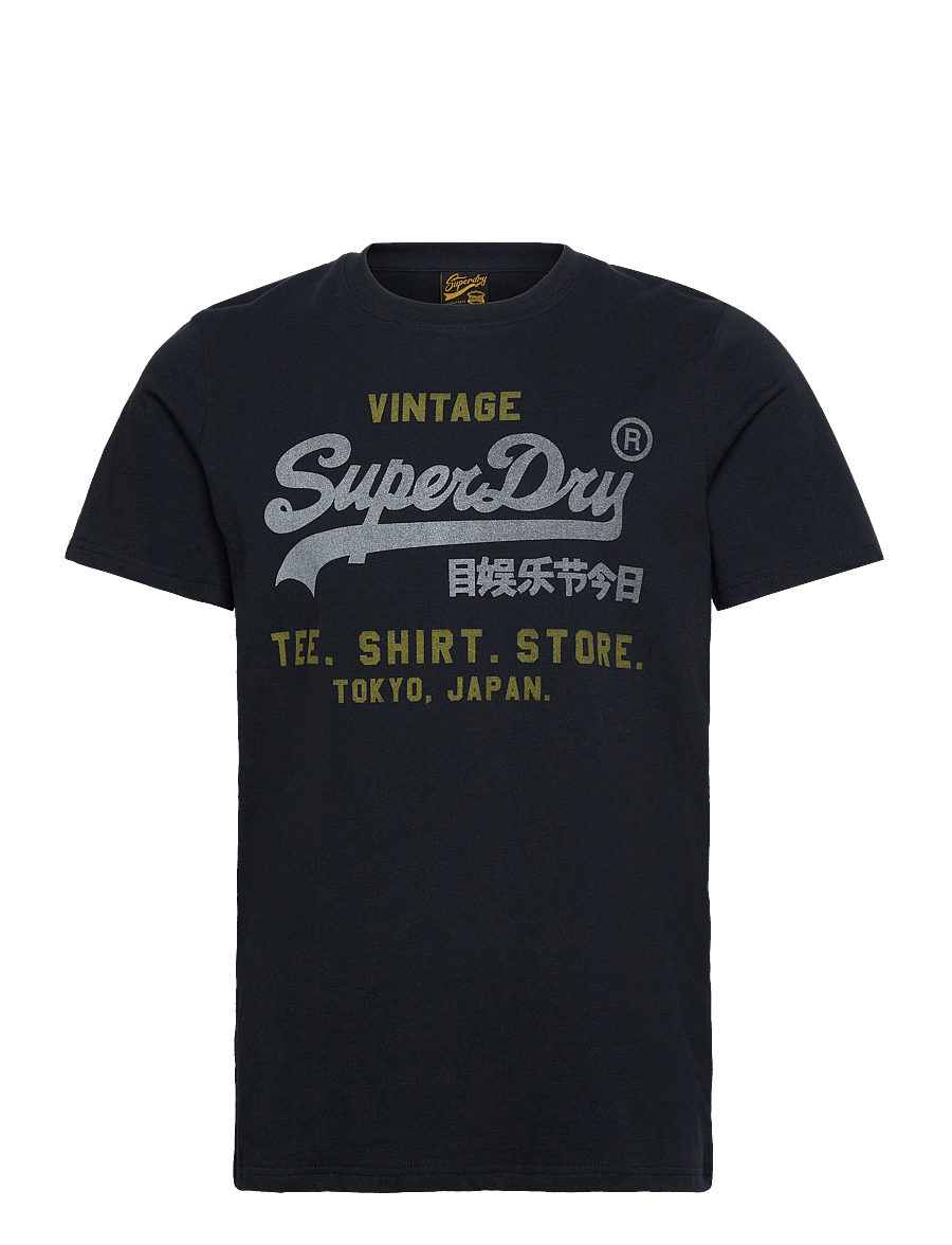 Superdry - VL HERITAGE RELAXED TEE - short-sleeved t-shirts - eclipse navy - 1