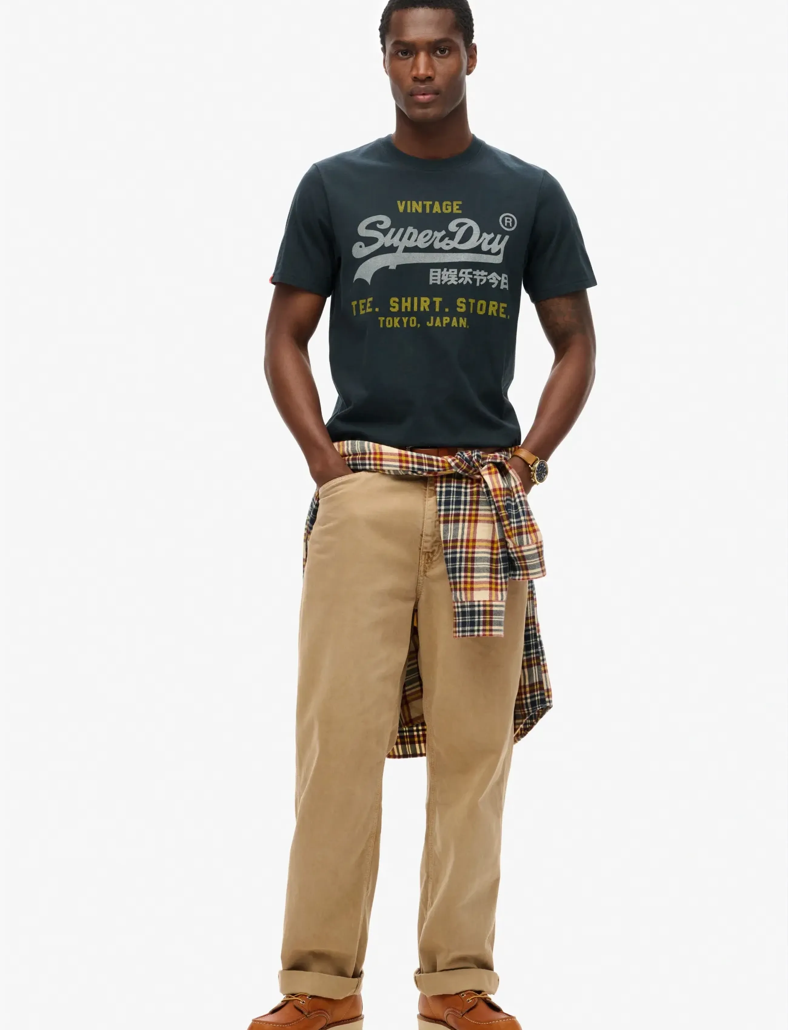 Superdry - VL HERITAGE RELAXED TEE - die niedrigsten preise - eclipse navy - 5