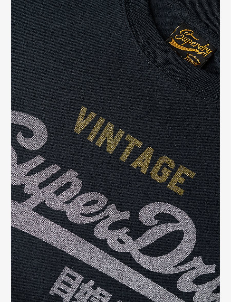 Superdry - VL HERITAGE RELAXED TEE - short-sleeved t-shirts - eclipse navy - 3