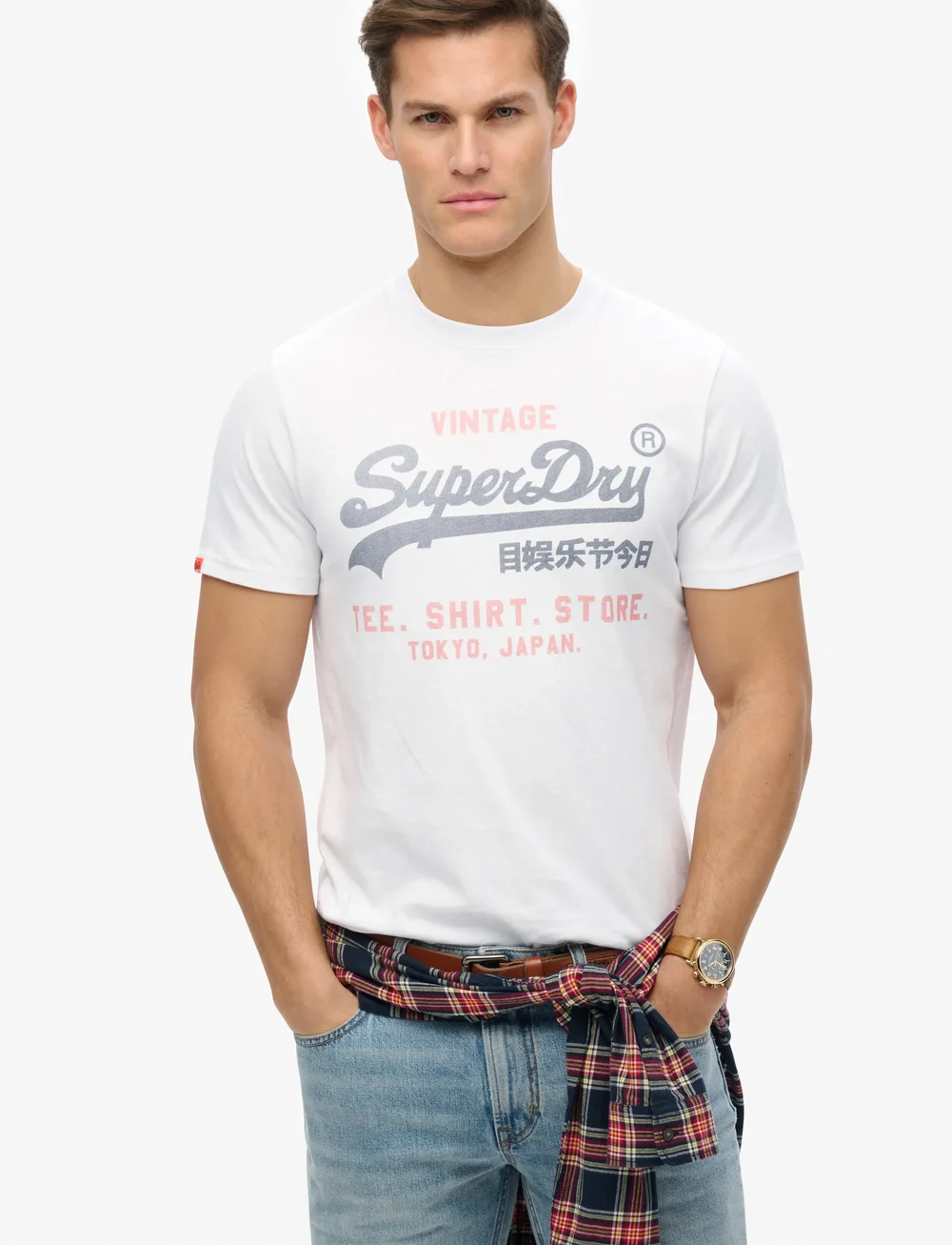 Superdry - VL HERITAGE RELAXED TEE - kortärmade t-shirts - optic - 0