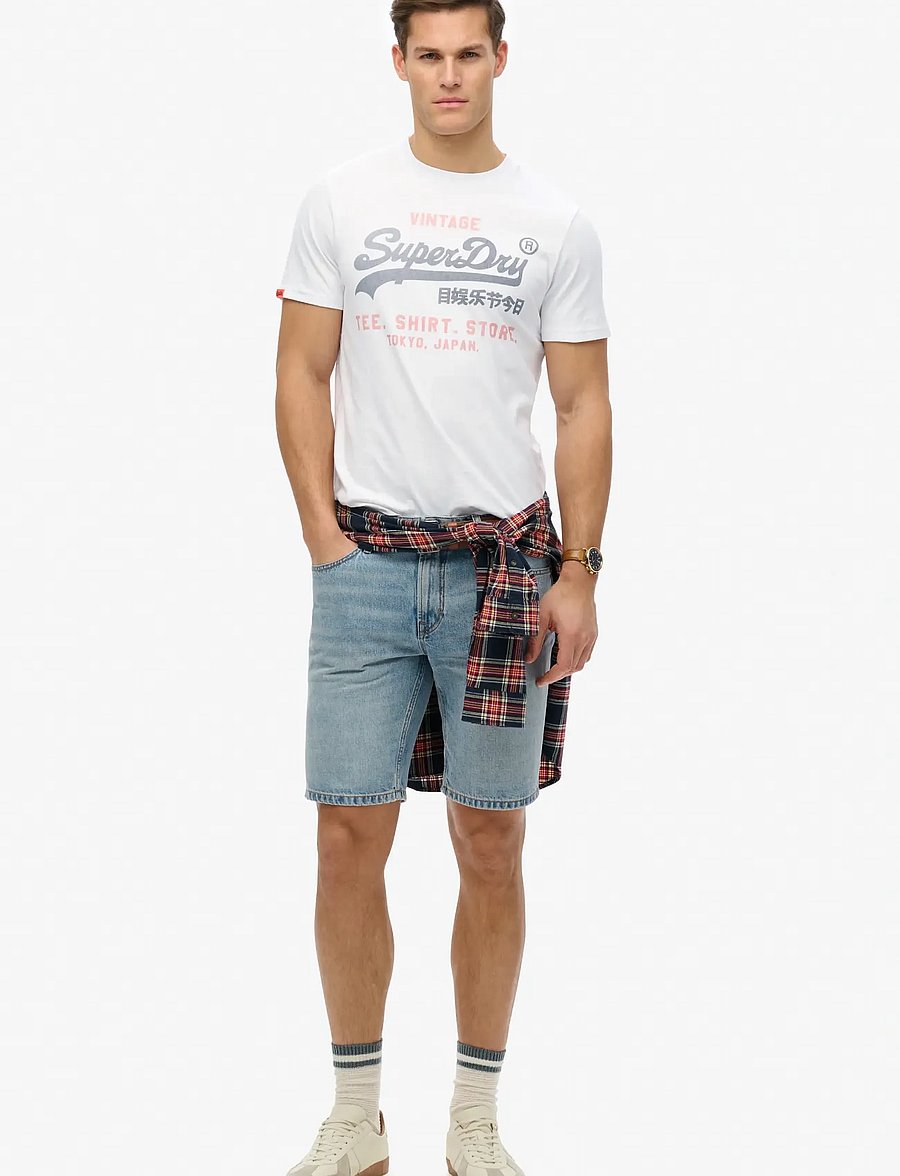 Superdry - VL HERITAGE RELAXED TEE - short-sleeved t-shirts - optic - 4