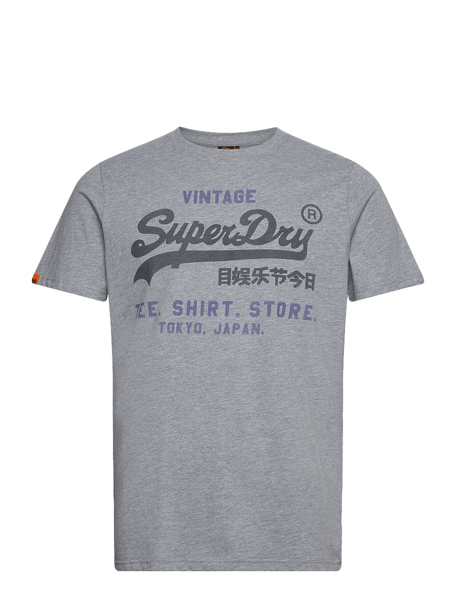 Superdry - VL HERITAGE RELAXED TEE - short-sleeved t-shirts - college grey marl - 1