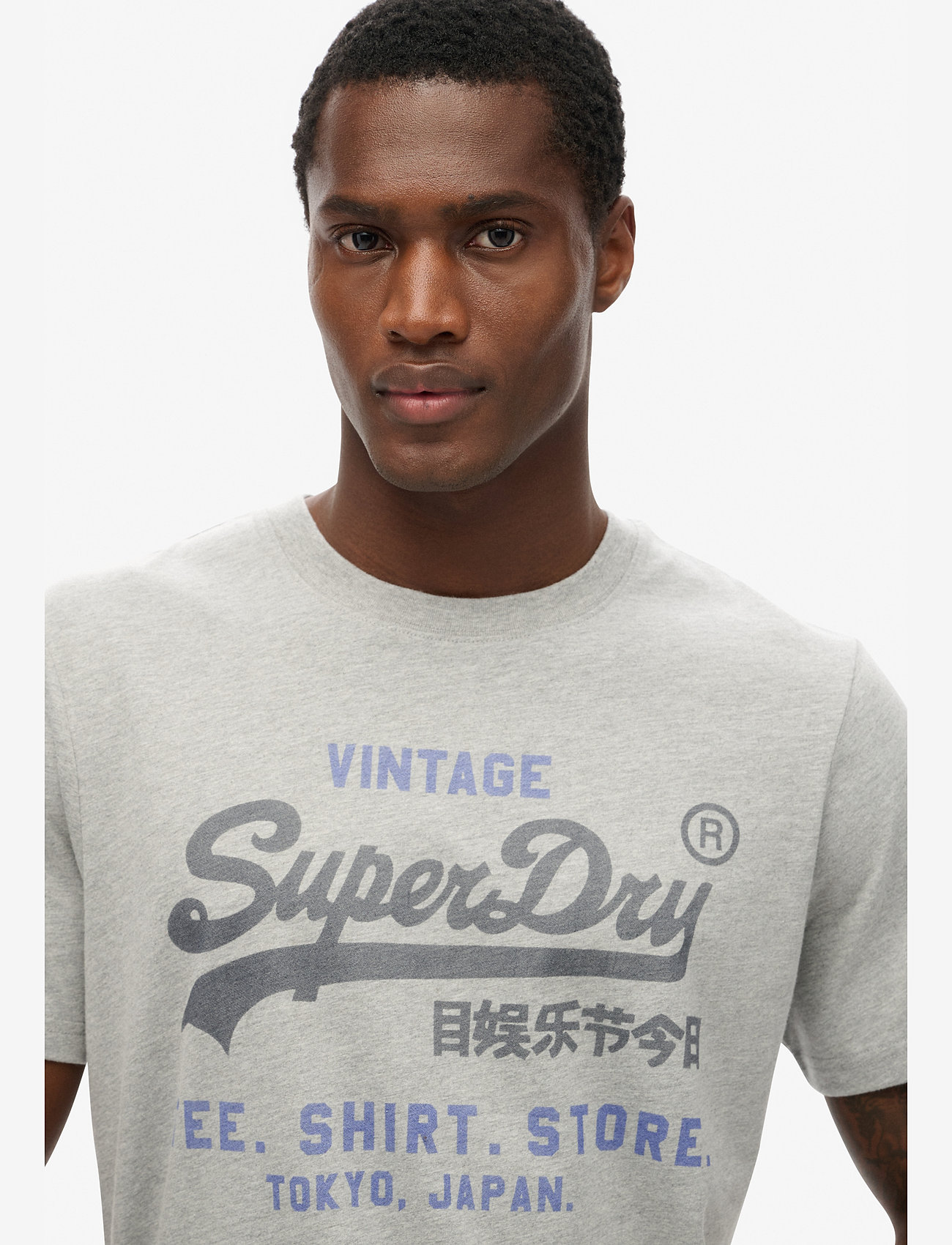 Superdry - VL HERITAGE RELAXED TEE - kortærmede t-shirts - college grey marl - 3