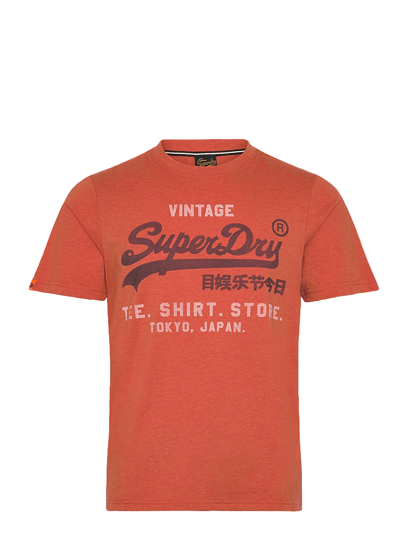 Superdry - VL HERITAGE RELAXED TEE - short-sleeved t-shirts - rust orange marl - 1