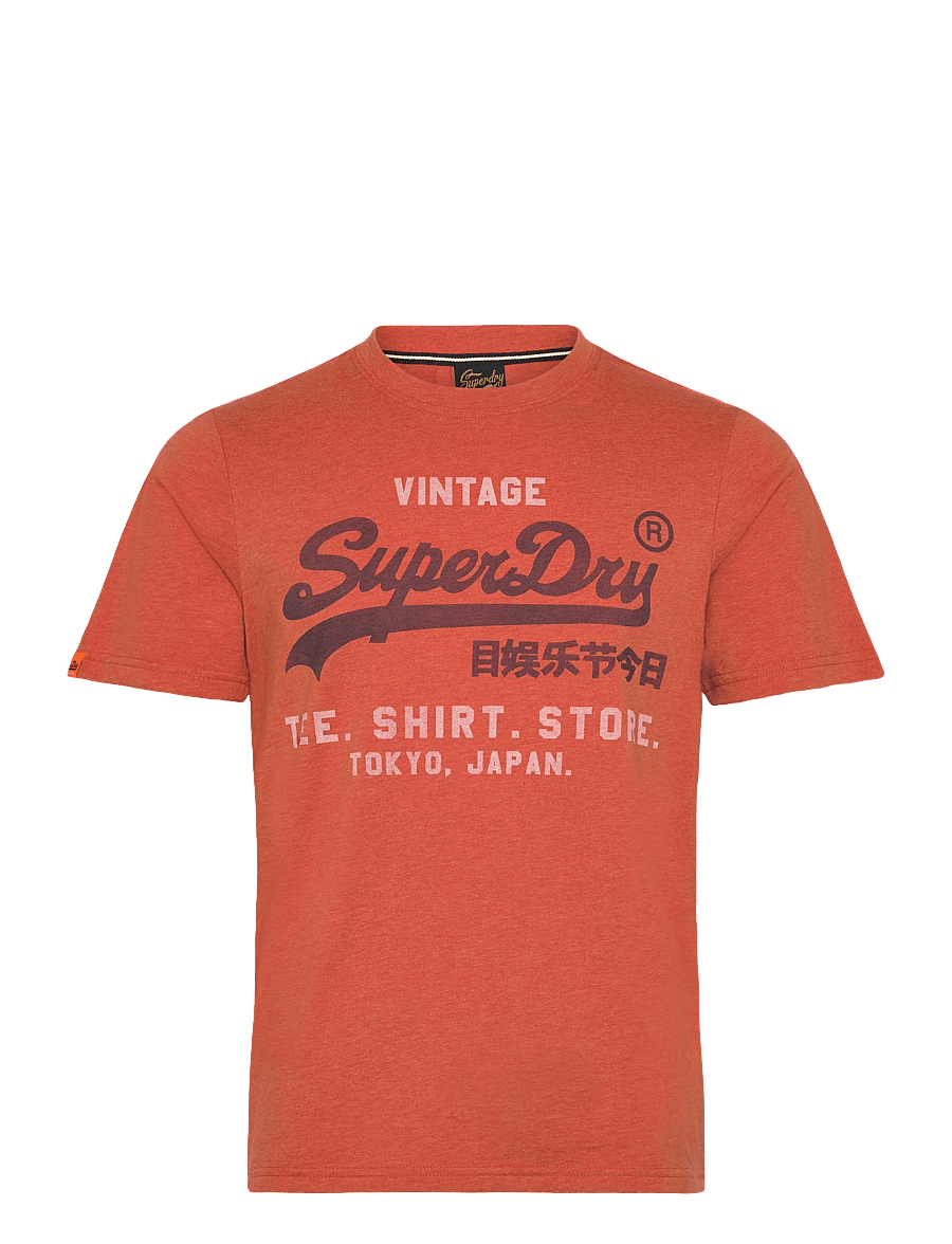 Superdry - VL HERITAGE RELAXED TEE - short-sleeved t-shirts - rust orange marl - 1