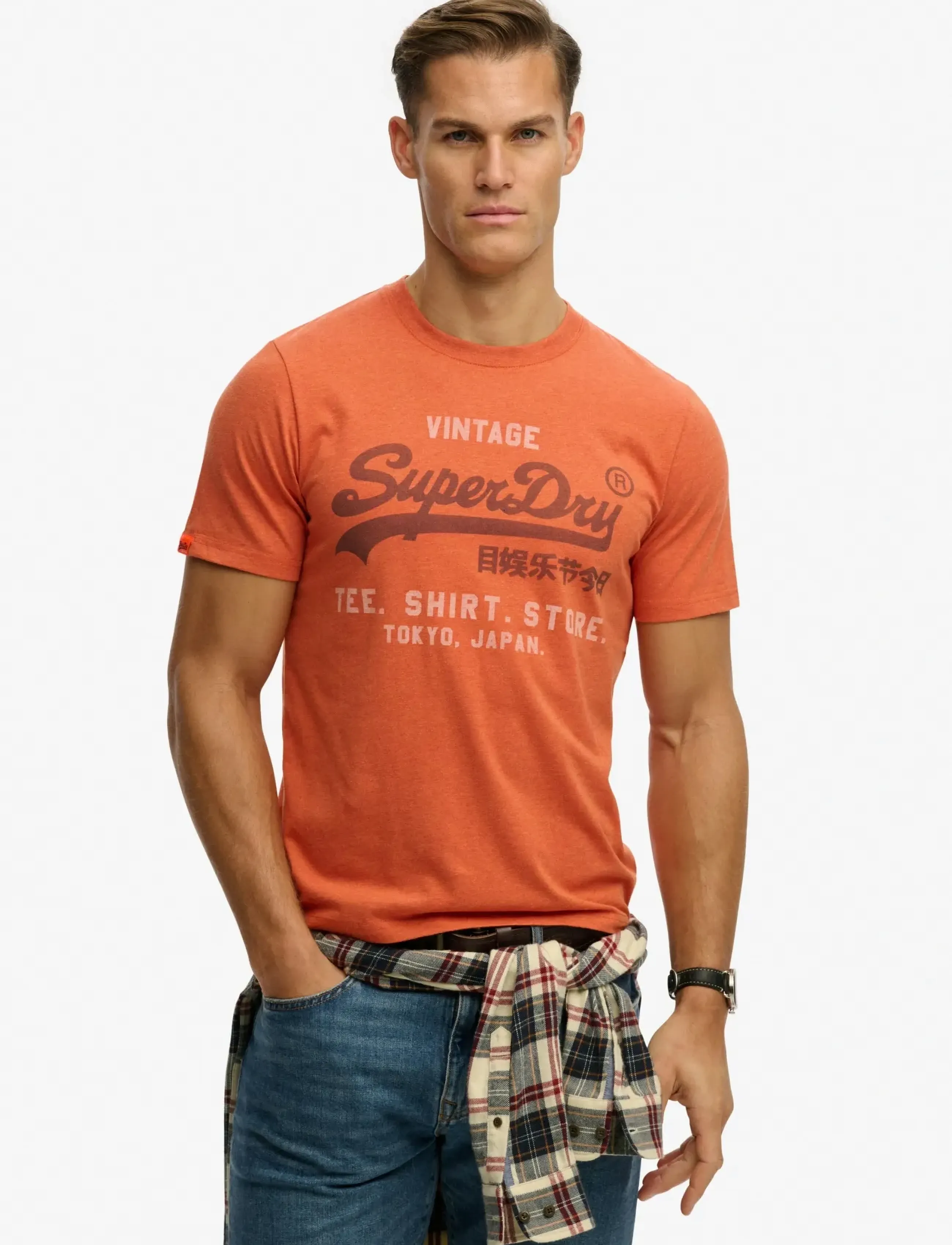 Superdry VL HERITAGE RELAXED TEE - Vaata kõiki - RUST ORANGE MARL / orange