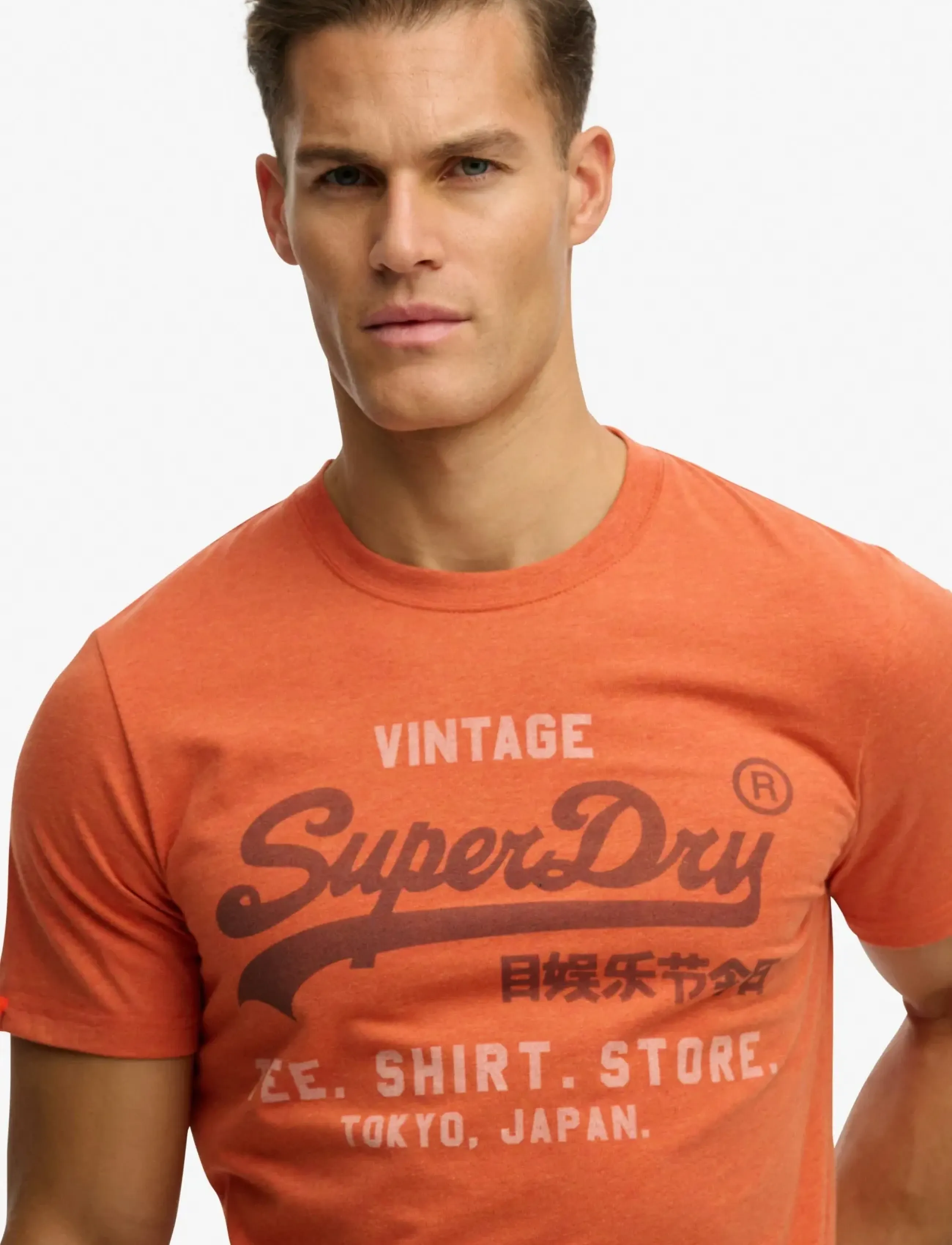 Superdry - VL HERITAGE RELAXED TEE - short-sleeved t-shirts - rust orange marl - 3
