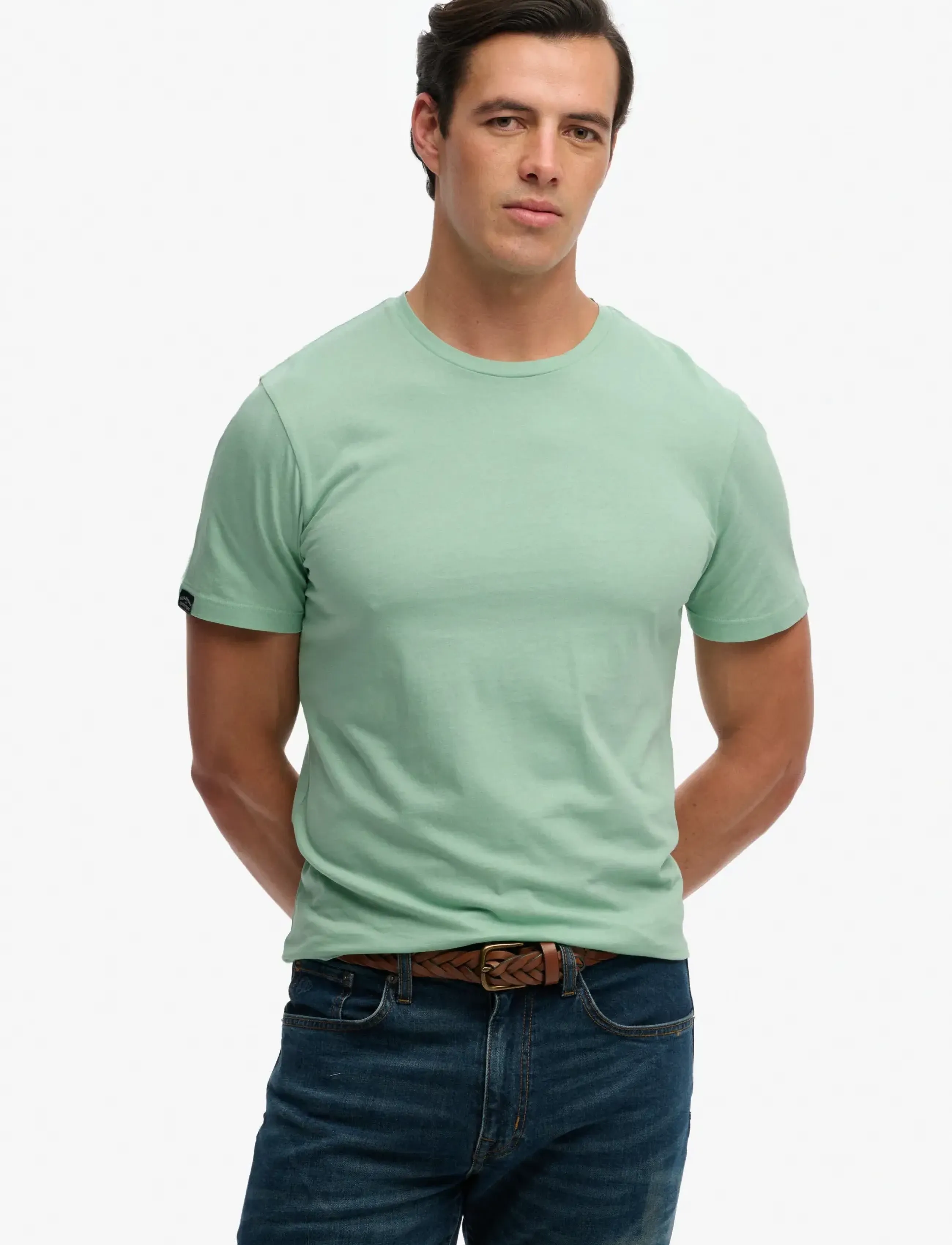 Superdry CLASSIC ESSENTIAL TEE - App deal - DEEP LICHEN / green