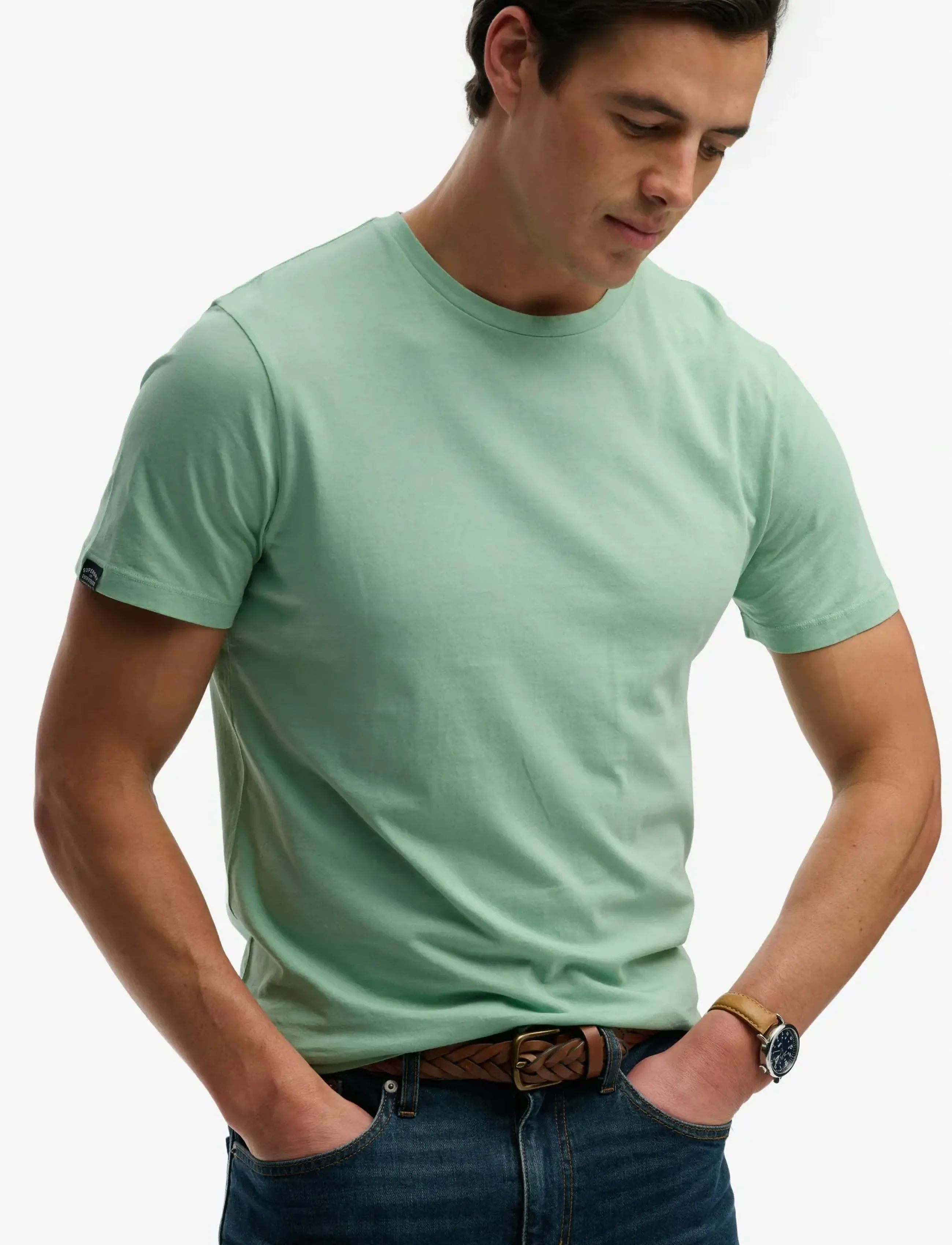 Superdry - CLASSIC ESSENTIAL TEE - laveste priser - deep lichen - 3