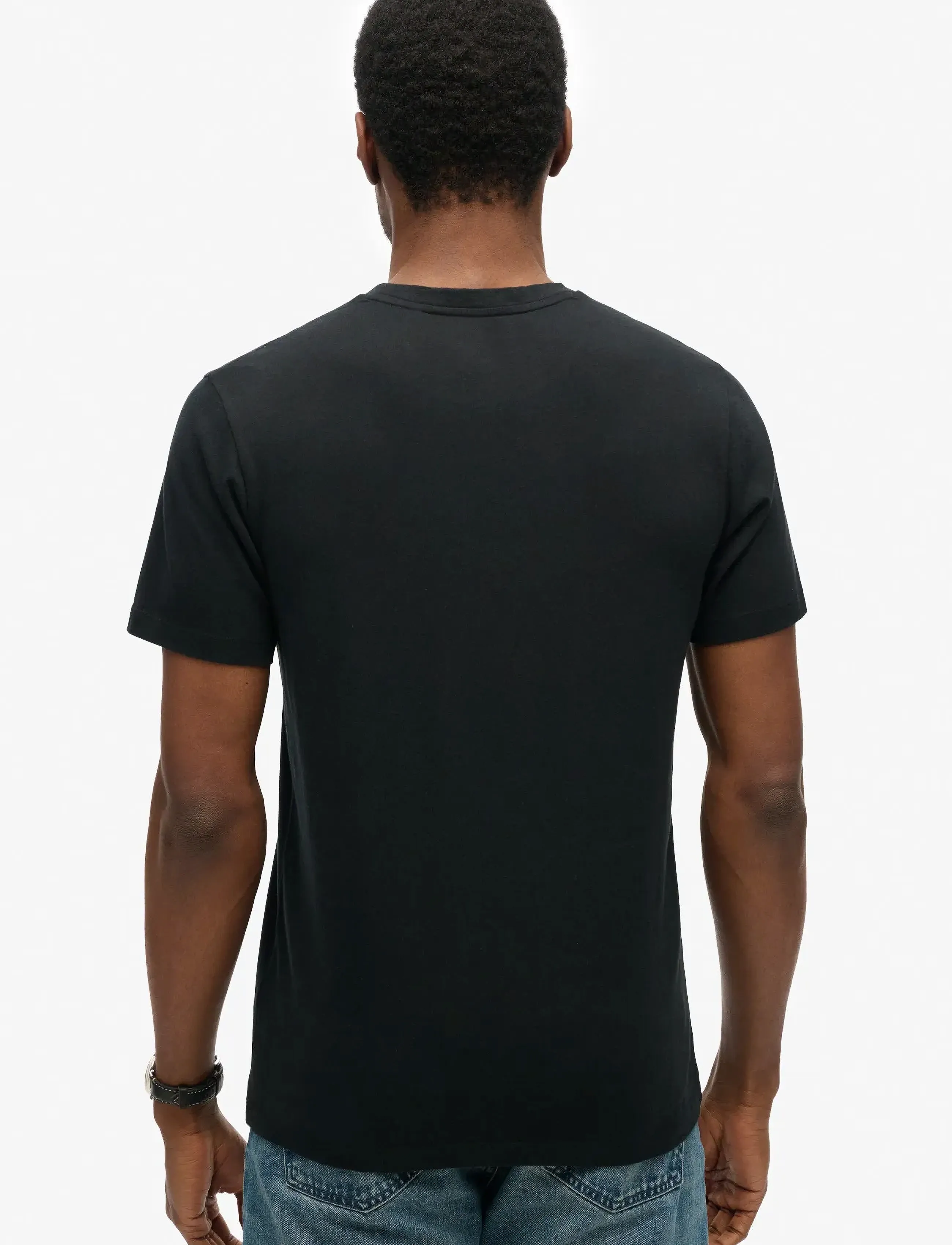 Superdry - CLASSIC ESSENTIAL TEE - kortärmade t-shirts - jet black - 3