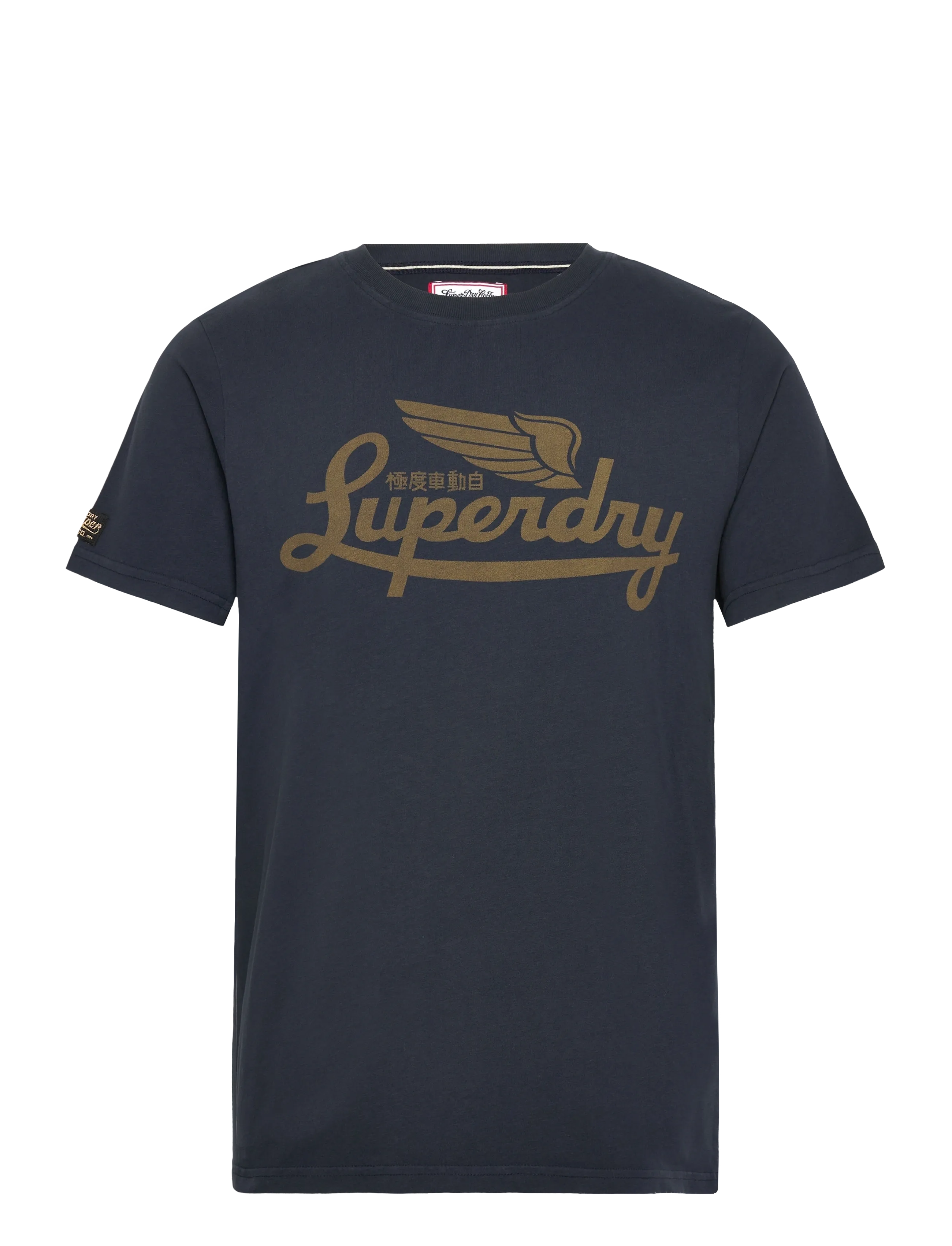 Superdry HERITAGE BRAND RELAXED TEE - Vaatteet - ECLIPSE NAVY / navy