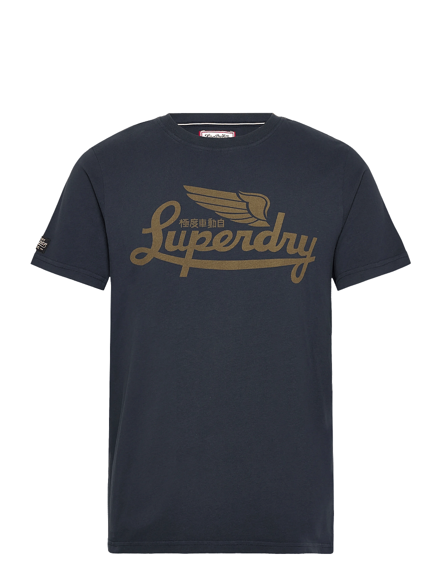 Superdry - HERITAGE BRAND RELAXED TEE - eclipse navy - 1