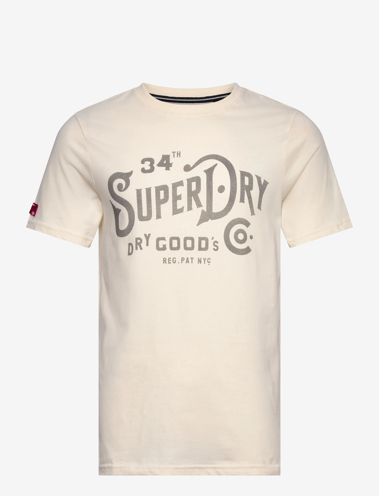 Superdry - HERITAGE BRAND RELAXED TEE - kortærmede t-shirts - riff white - 1