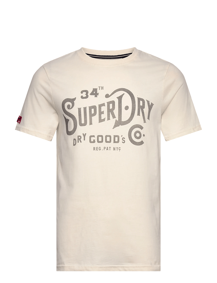 Superdry - HERITAGE BRAND RELAXED TEE - riff white - 1