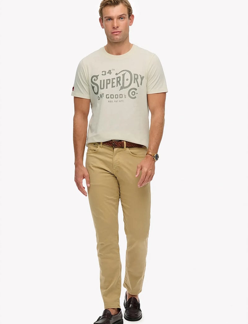 Superdry - HERITAGE BRAND RELAXED TEE - kortærmede t-shirts - riff white - 5