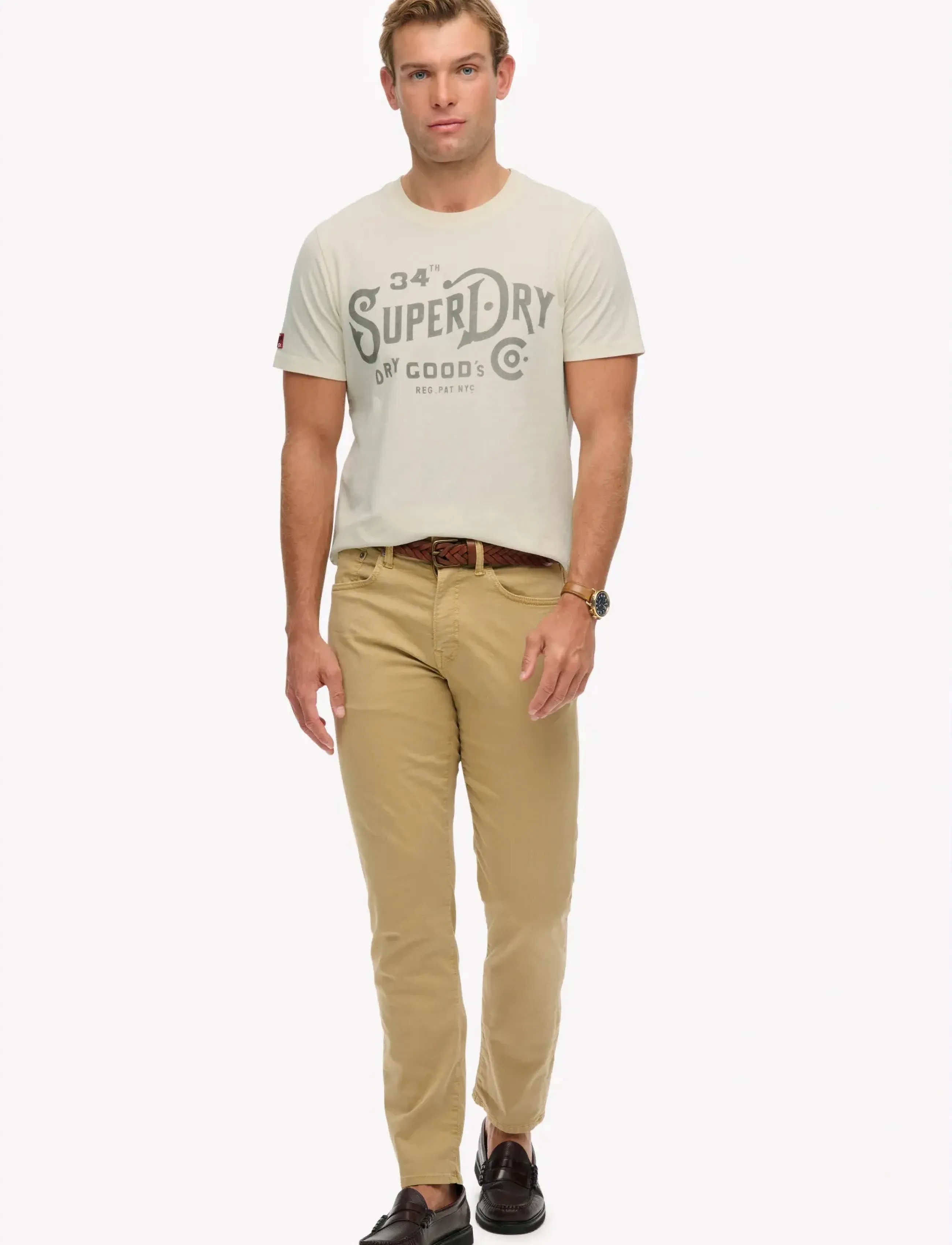 Superdry - HERITAGE BRAND RELAXED TEE - riff white - 5