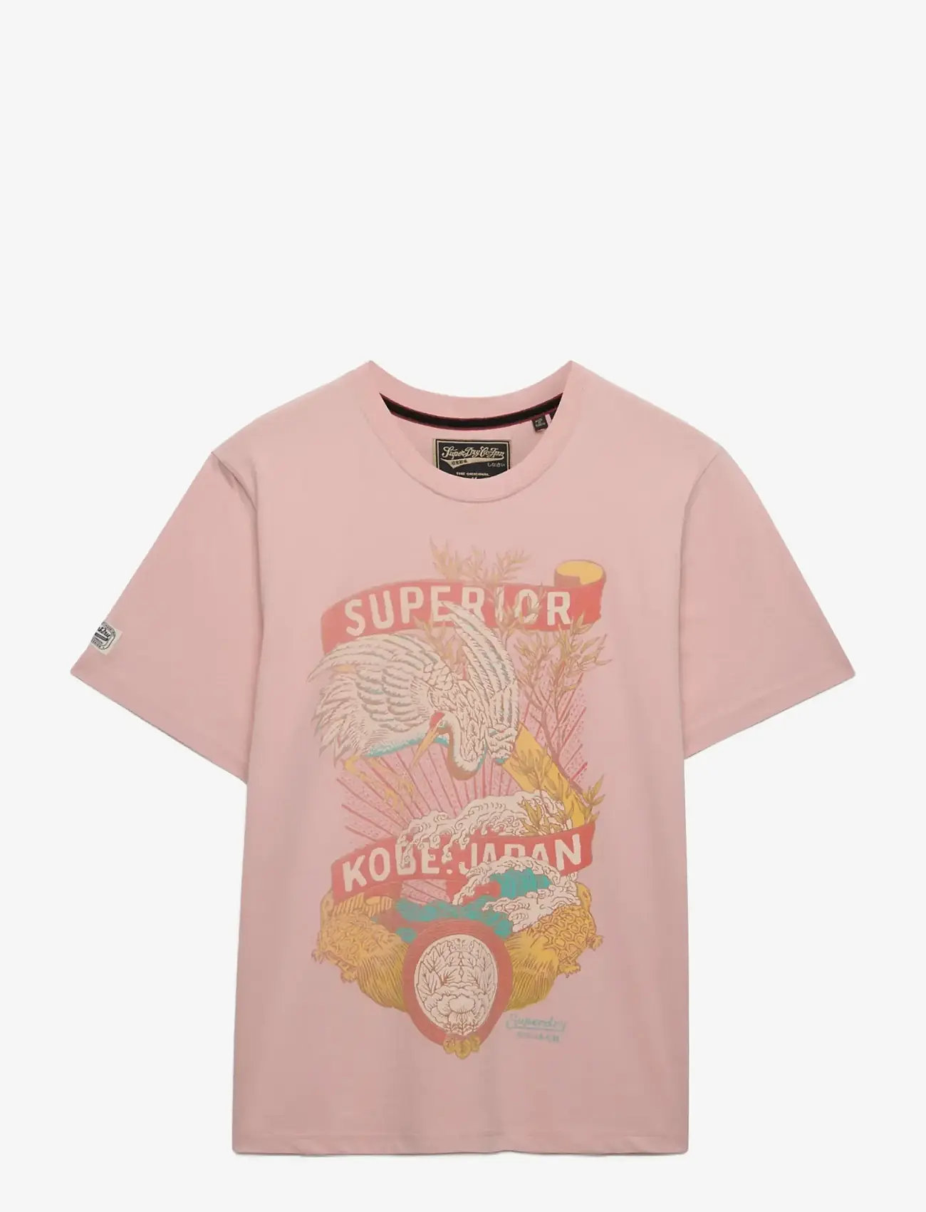 Superdry - TOKYO RELAXED TEE - kortærmede t-shirts - grey pink - 1