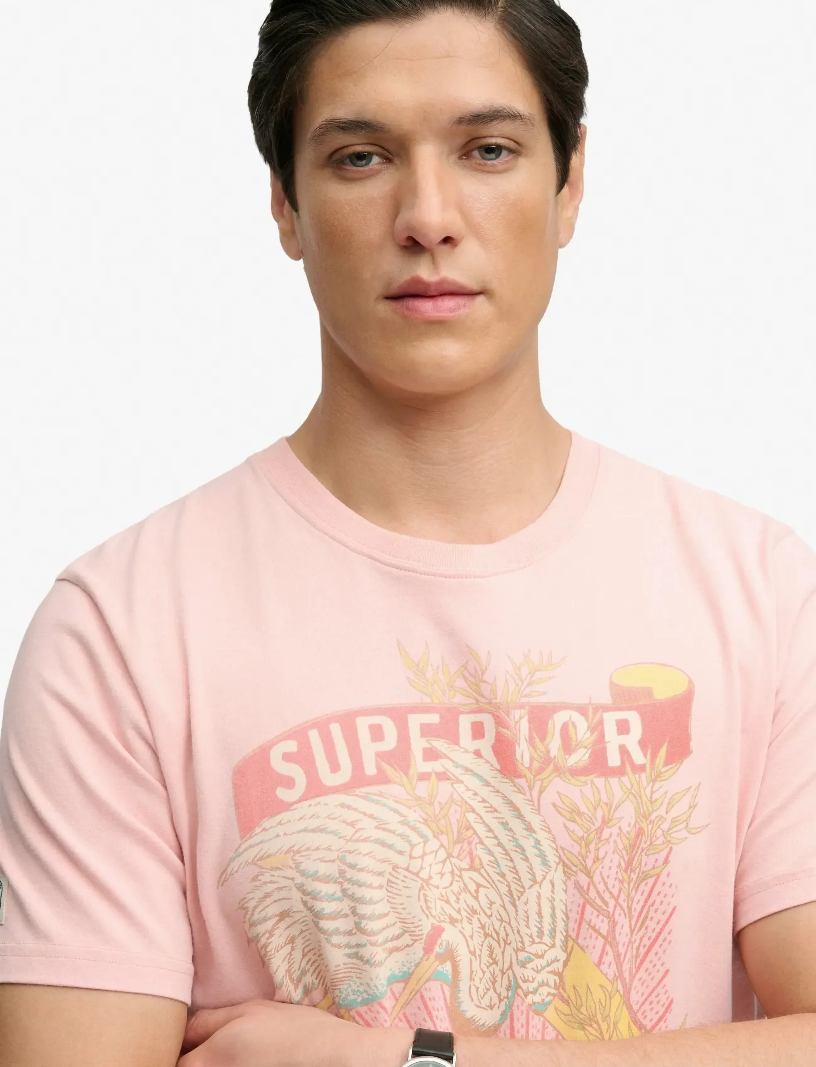 Superdry - TOKYO RELAXED TEE - zemākās cenas - grey pink - 2