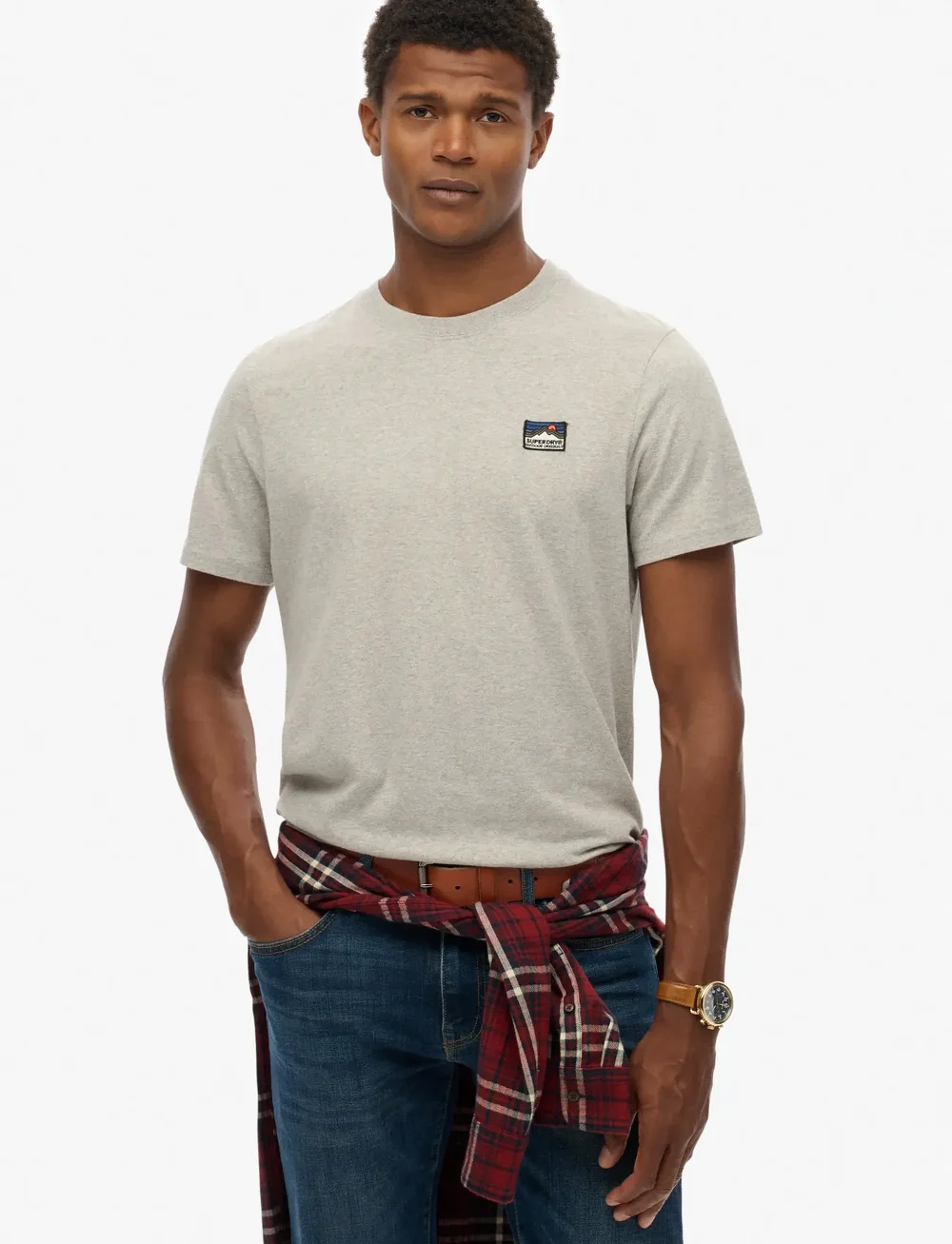 Superdry - GREAT OUTDOORS EMB RELAXED TEE - kortærmede t-shirts - athletic grey marl - 0