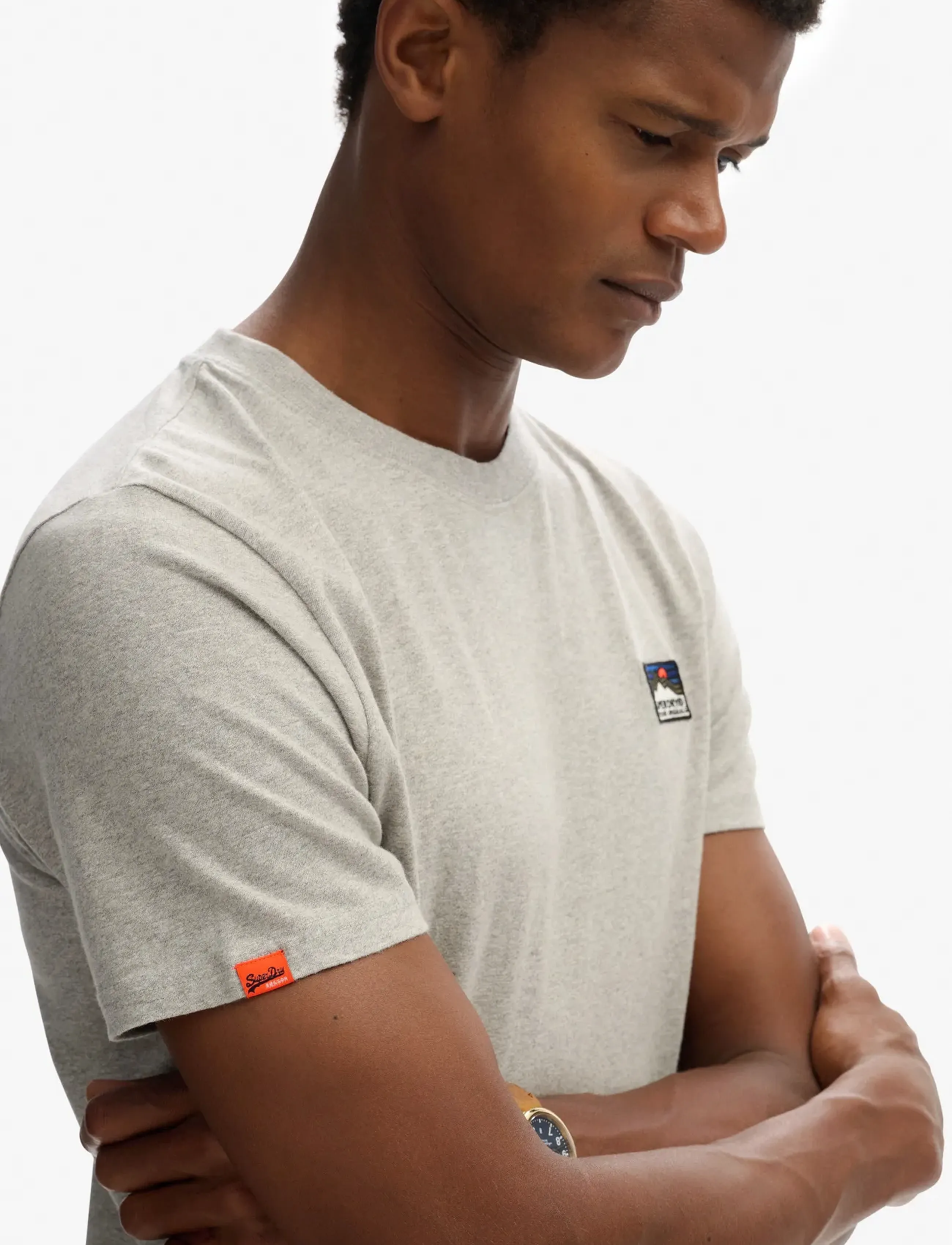 Superdry - GREAT OUTDOORS EMB RELAXED TEE - short-sleeved t-shirts - athletic grey marl - 3