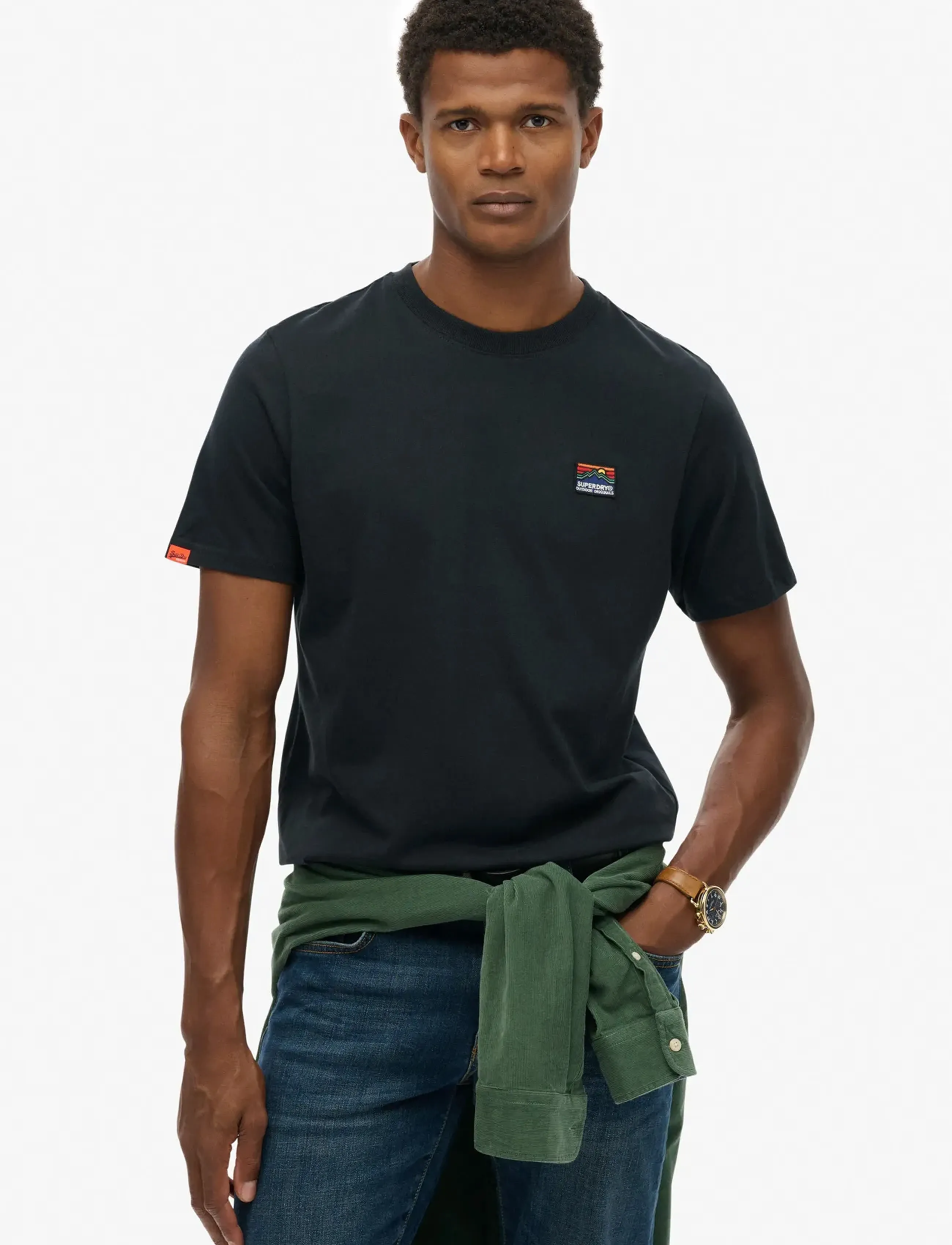 Superdry GREAT OUTDOORS EMB RELAXED TEE - T-shirts - ECLIPSE NAVY / black