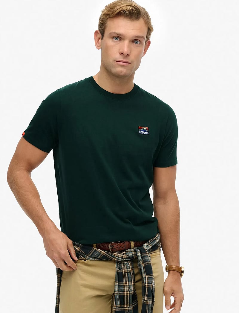 Superdry - GREAT OUTDOORS EMB RELAXED TEE - kortærmede t-shirts - enamel green - 0