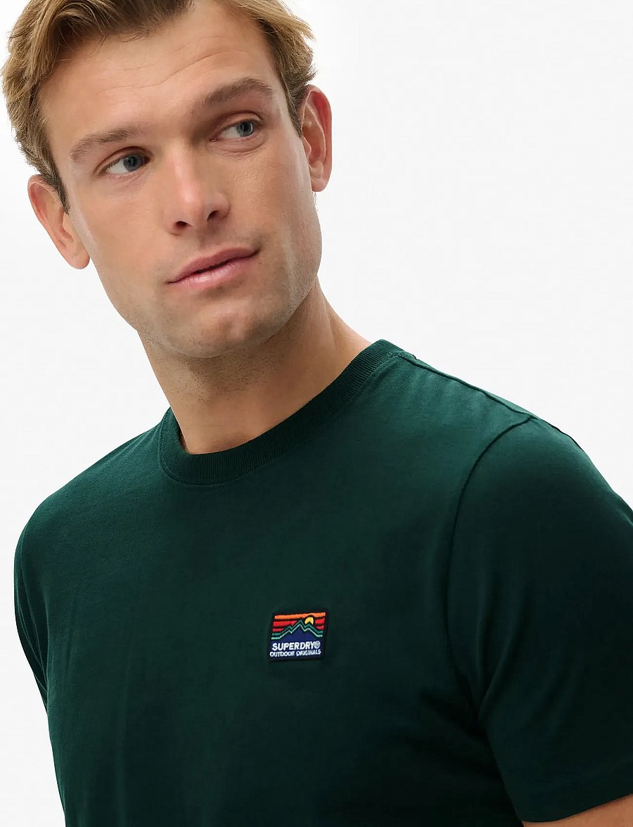 Superdry - GREAT OUTDOORS EMB RELAXED TEE - enamel green - 4