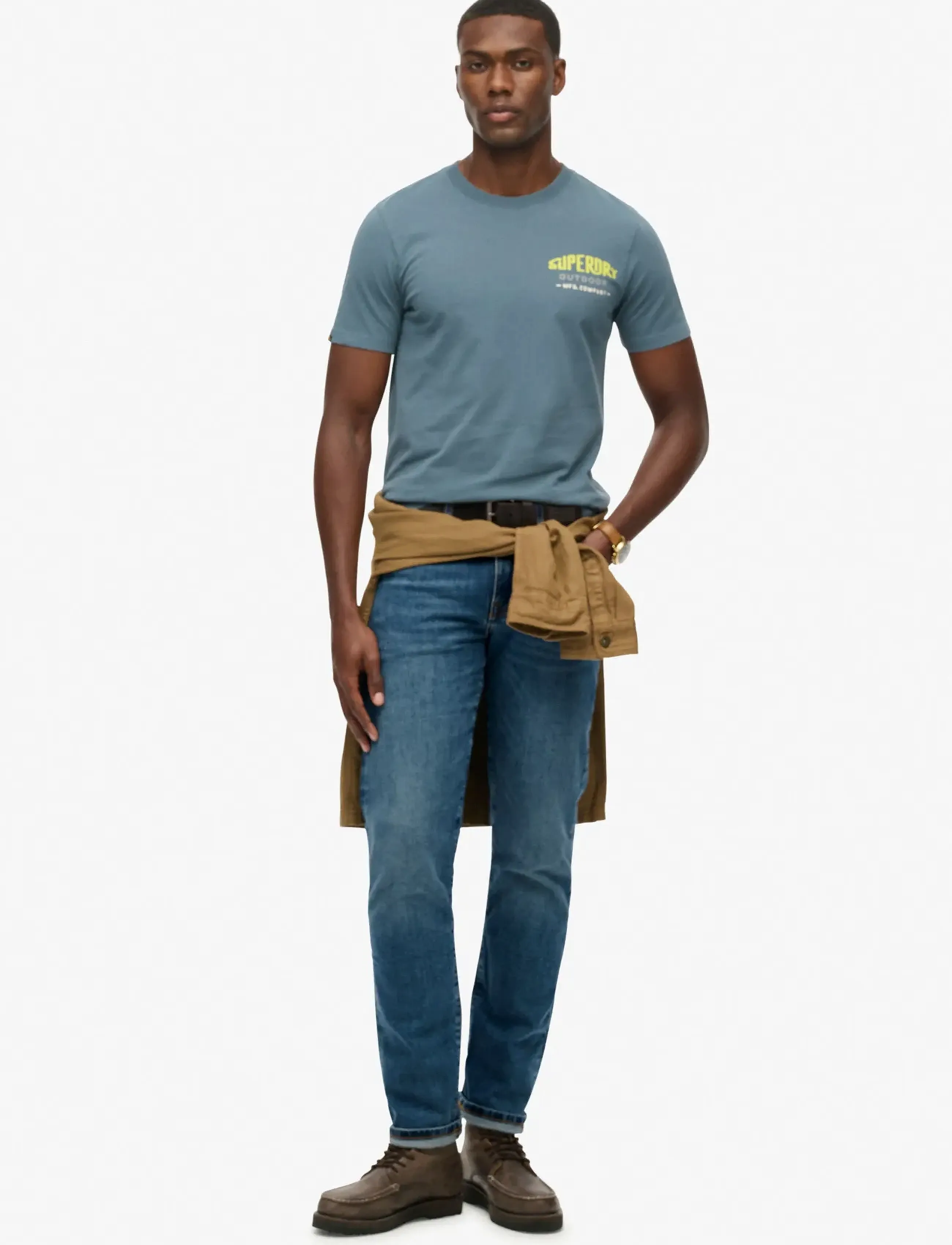 Superdry - MOUNTAIN RELAXED TEE - laveste priser - orion blue - 4