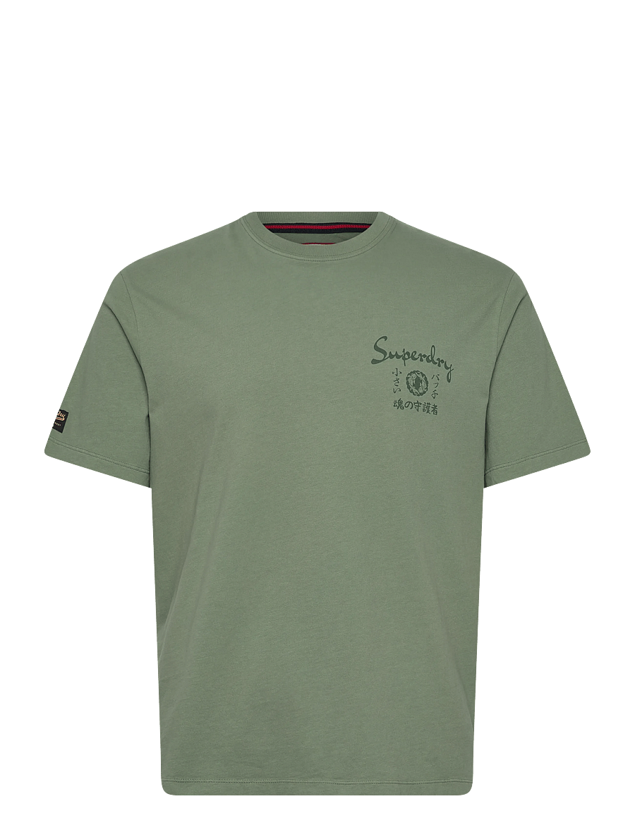 Superdry - TOKYO NARRATIVE LOOSE TEE - kurzärmelig - lily pad green - 1