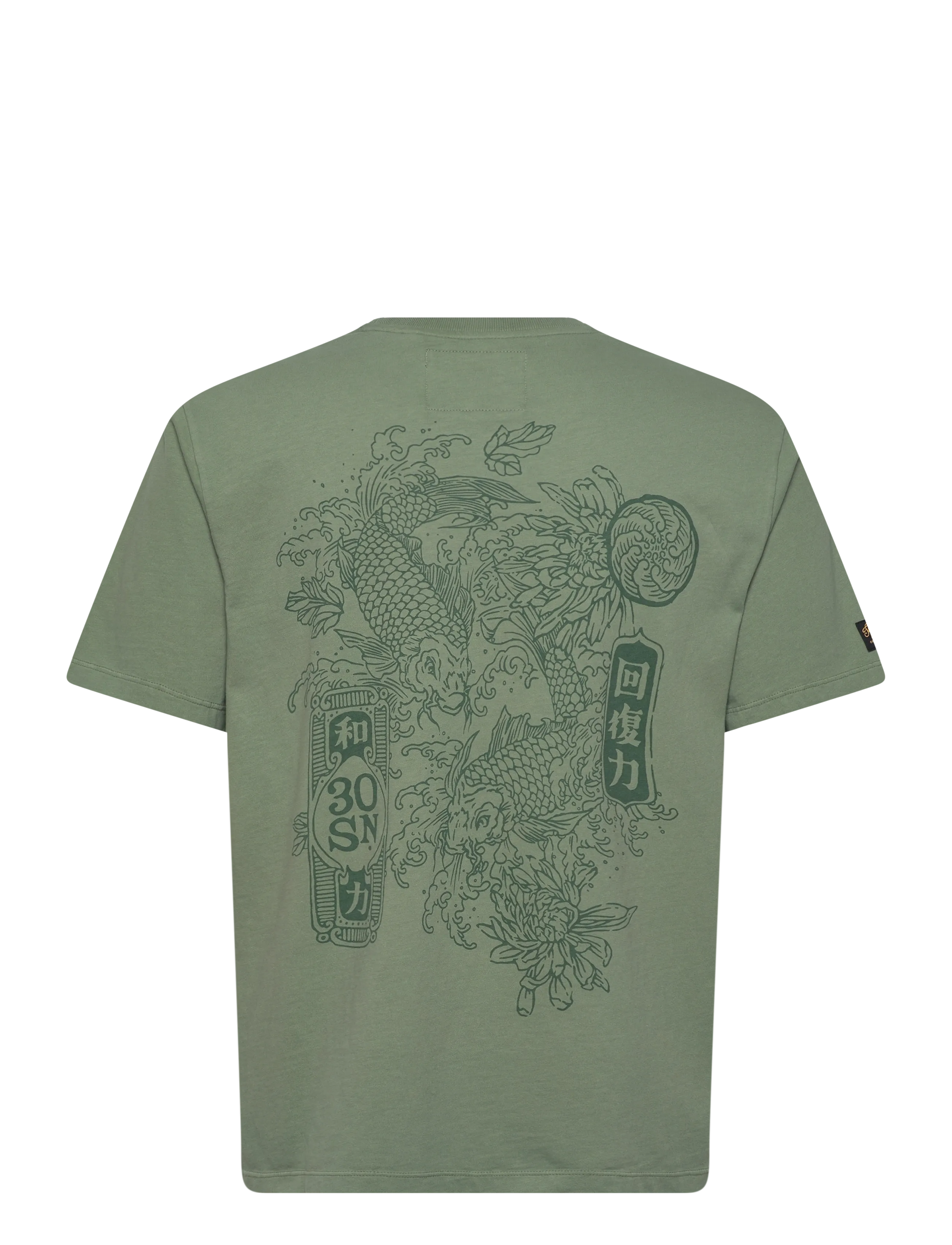 Superdry - TOKYO NARRATIVE LOOSE TEE - kurzärmelig - lily pad green - 2