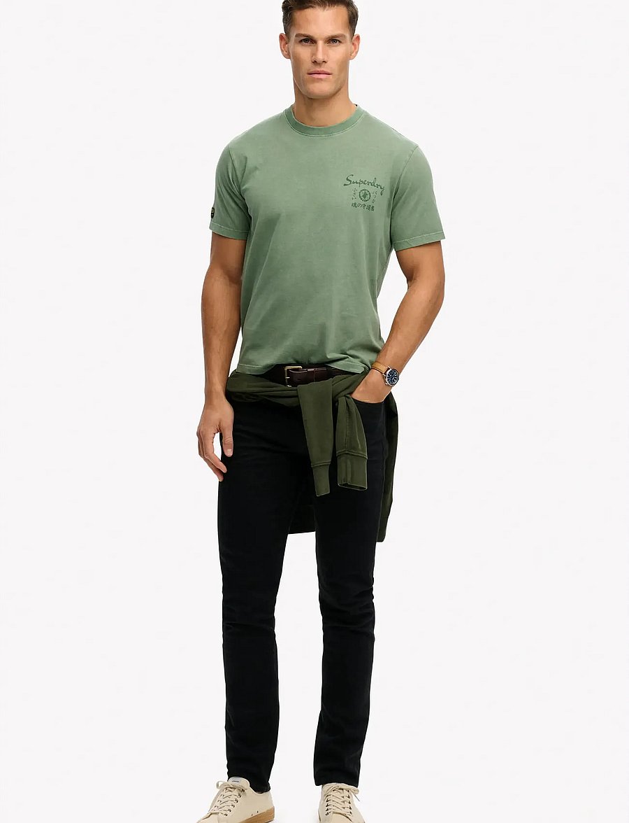 Superdry - TOKYO NARRATIVE LOOSE TEE - kurzärmelig - lily pad green - 5