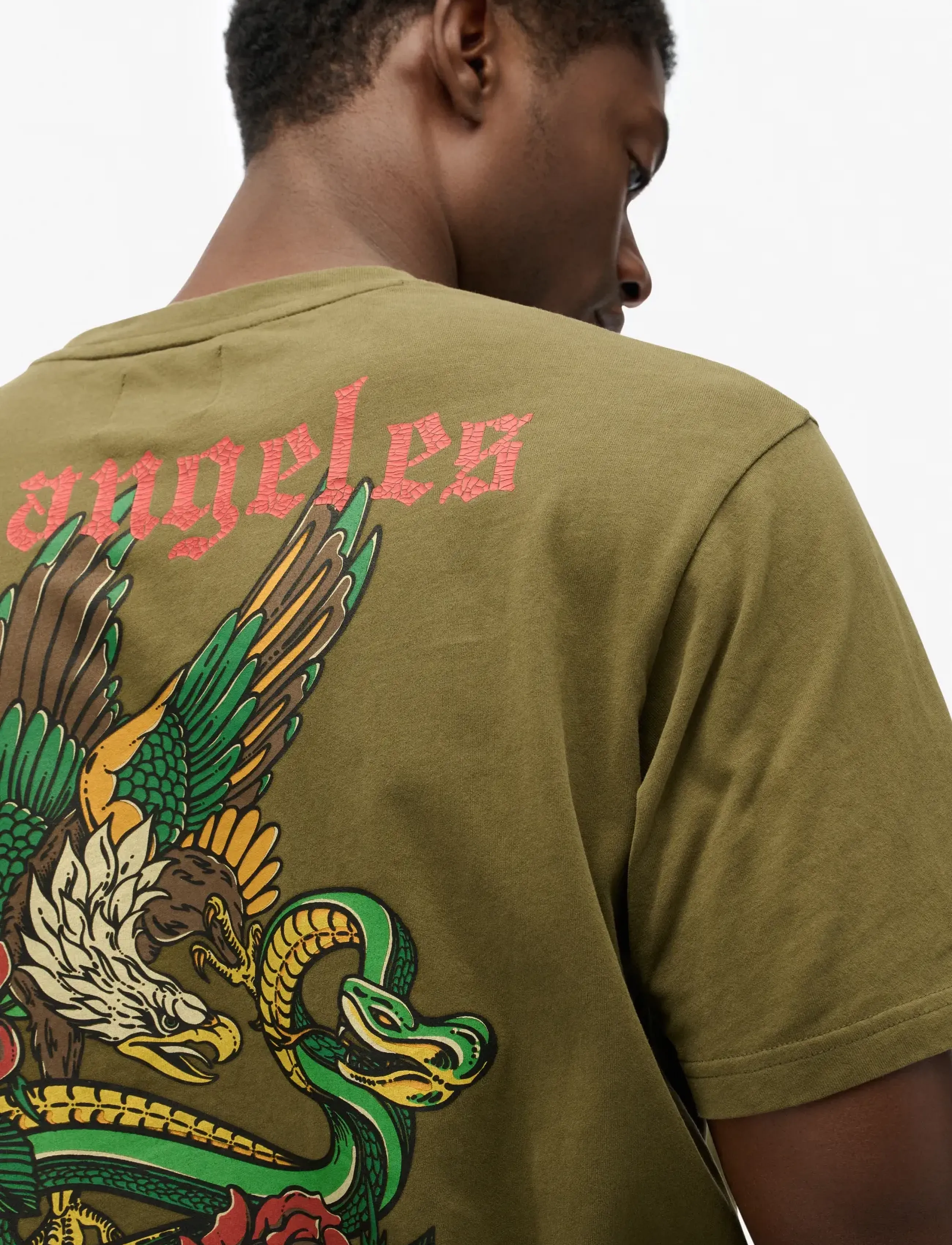 Superdry - NEO TRAD TATTOO LOOSE TEE - kortärmade t-shirts - dark olive - 2
