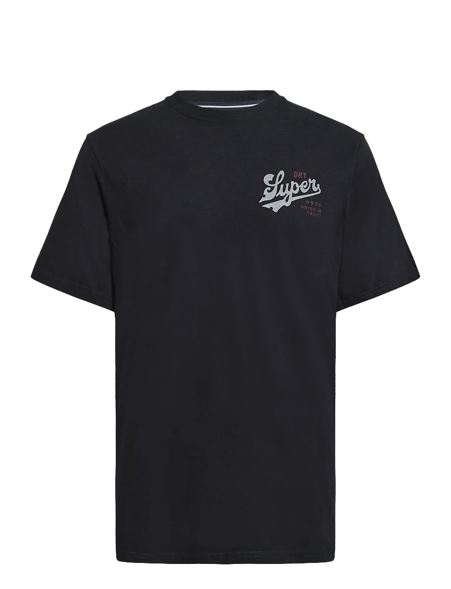 Superdry - TAP ROOM OVERSIZED TEE - kortärmade t-shirts - black - 1