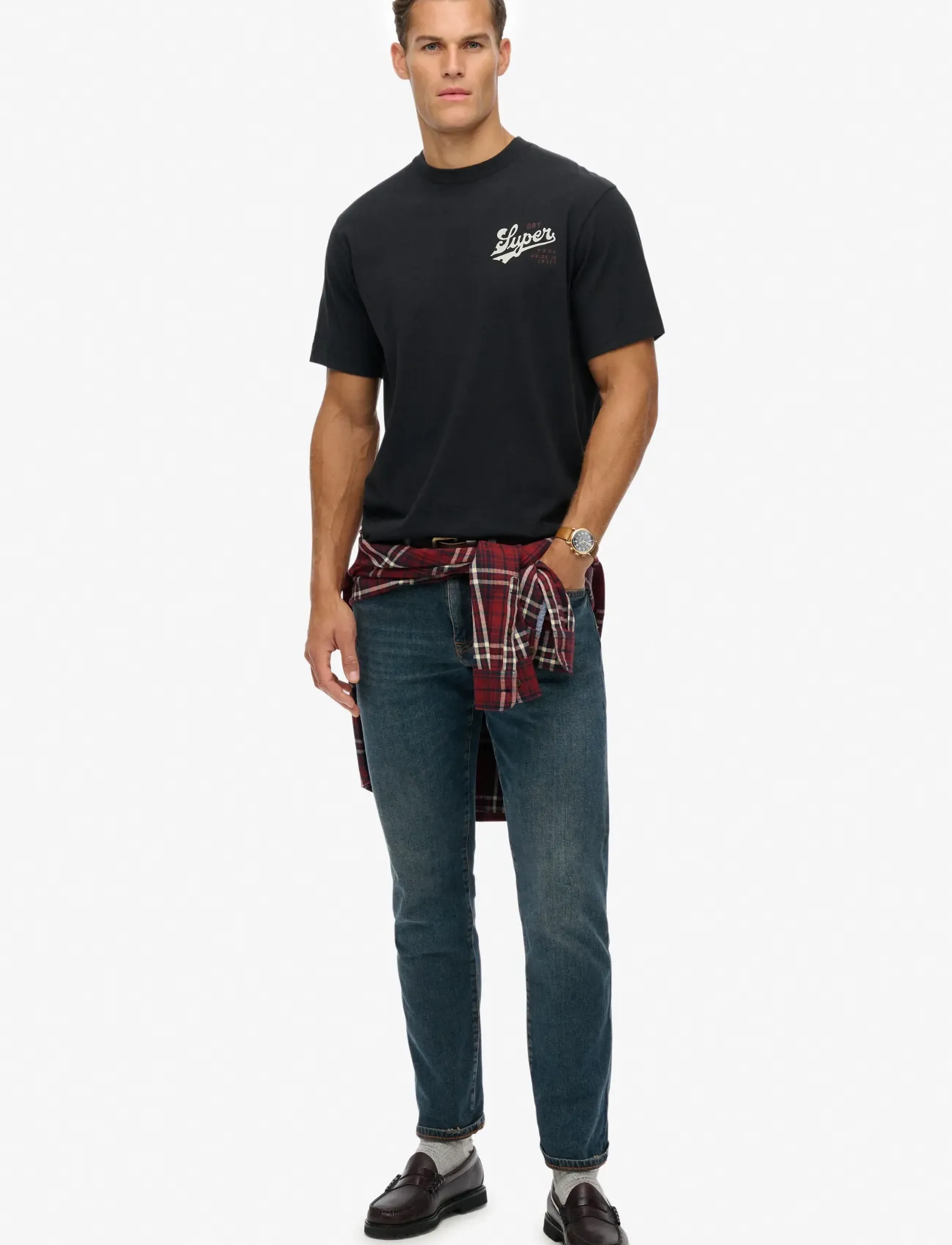 Superdry - TAP ROOM OVERSIZED TEE - black - 4