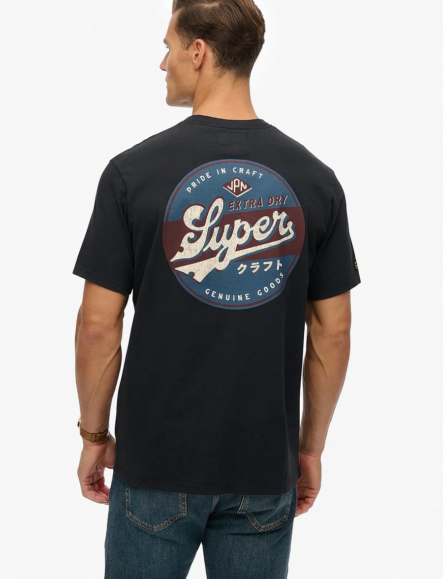 Superdry - TAP ROOM OVERSIZED TEE - black - 5