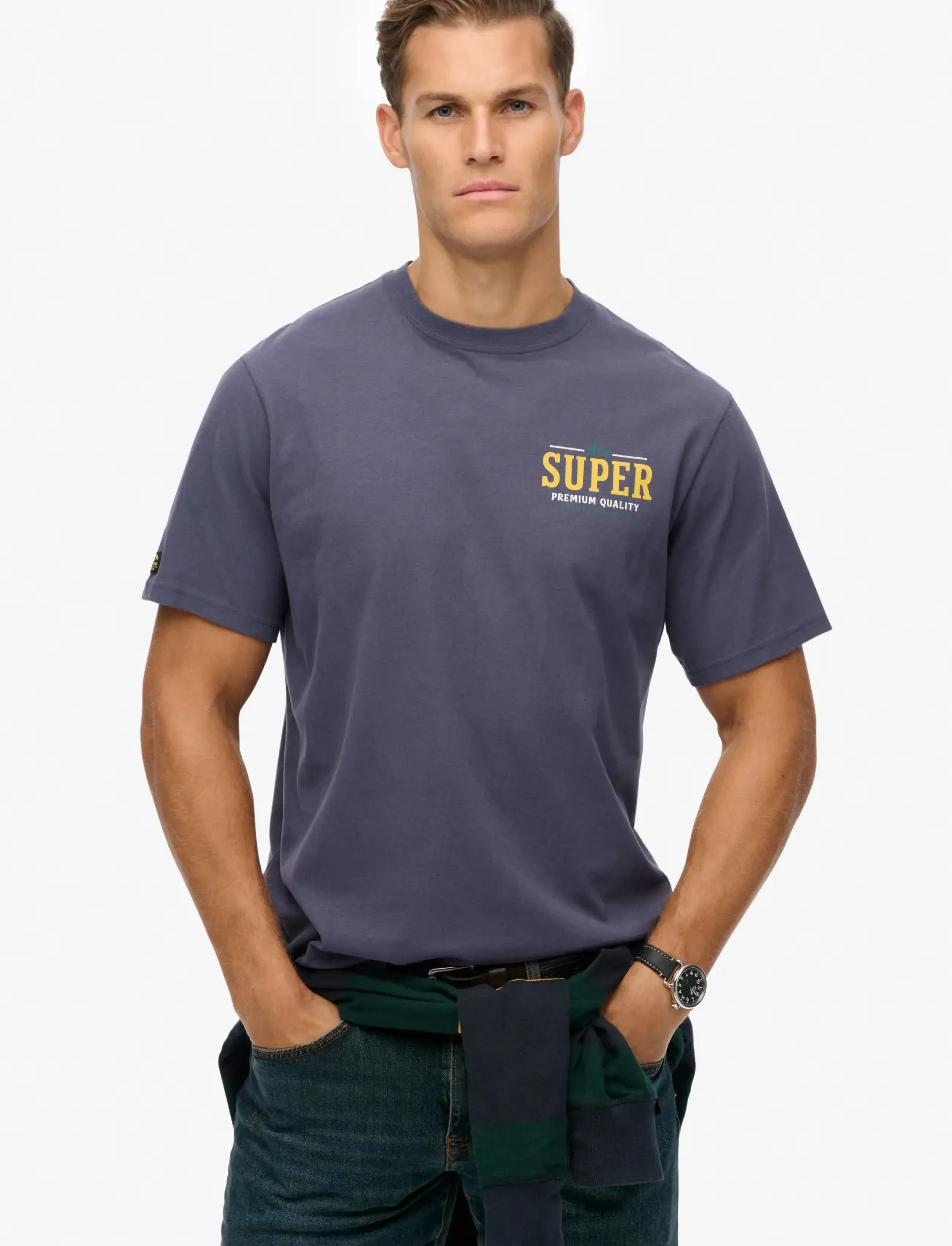 Superdry TAP ROOM OVERSIZED TEE - T-Shirts - LAUREN NAVY / navy