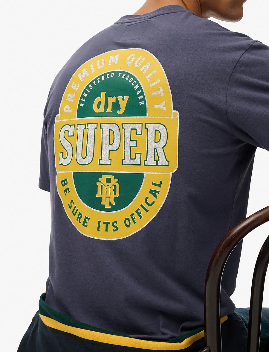 Superdry - TAP ROOM OVERSIZED TEE - kurzärmelige t-shirts - lauren navy - 2