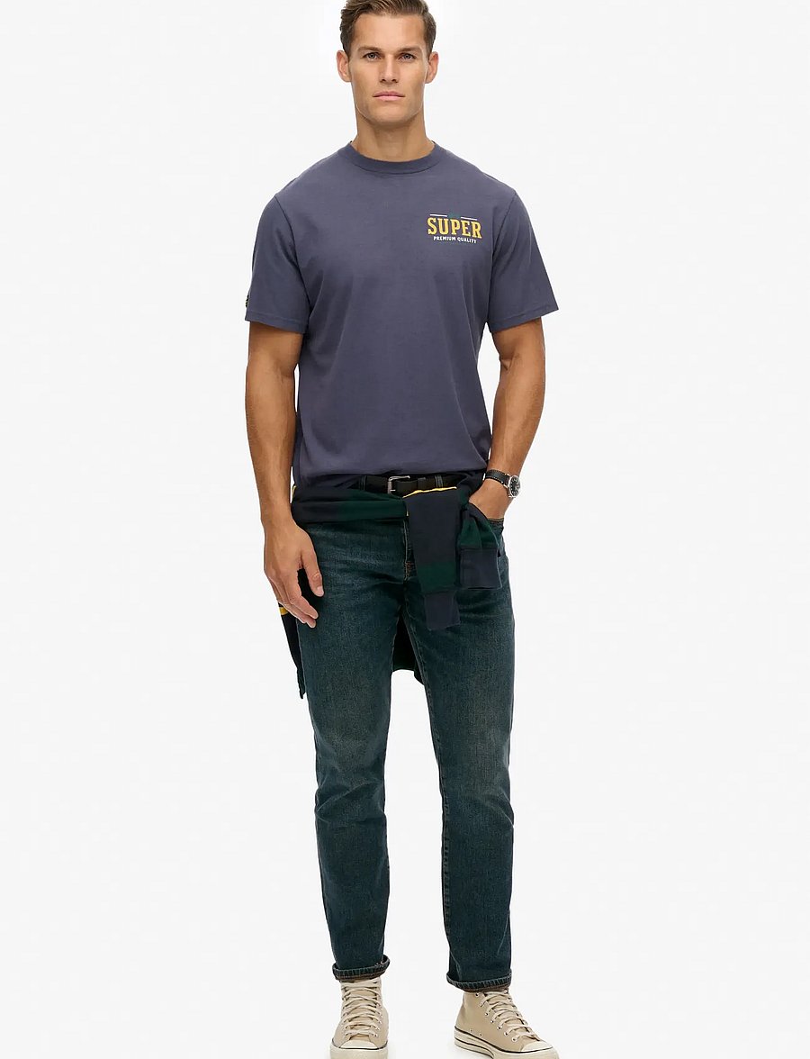 Superdry - TAP ROOM OVERSIZED TEE - kurzärmelige t-shirts - lauren navy - 4