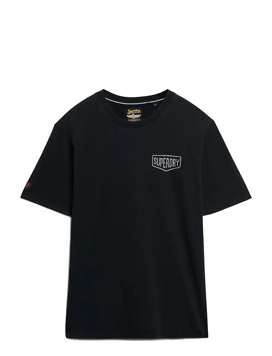 Superdry - WORK TAB LOOSE TEE - stutterma bolir - black - 1