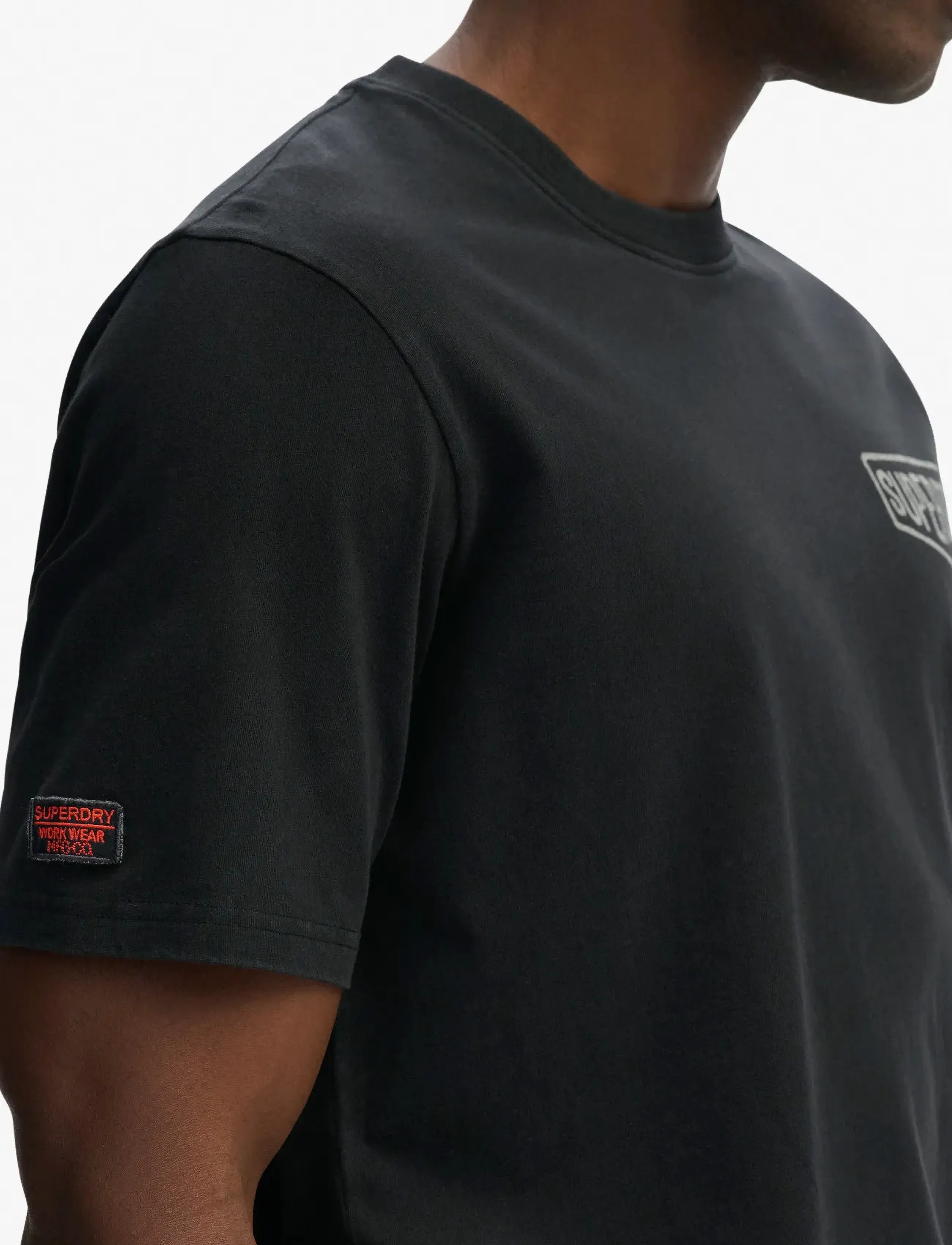 Superdry - WORK TAB LOOSE TEE - de laveste prisene - black - 3