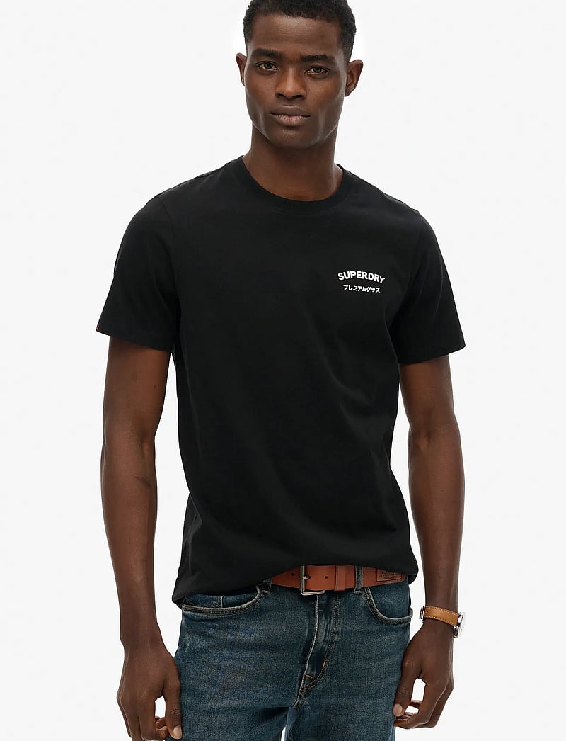 Superdry - BRITISH DESIGN RELAXED TEE - short-sleeved t-shirts - black - 0