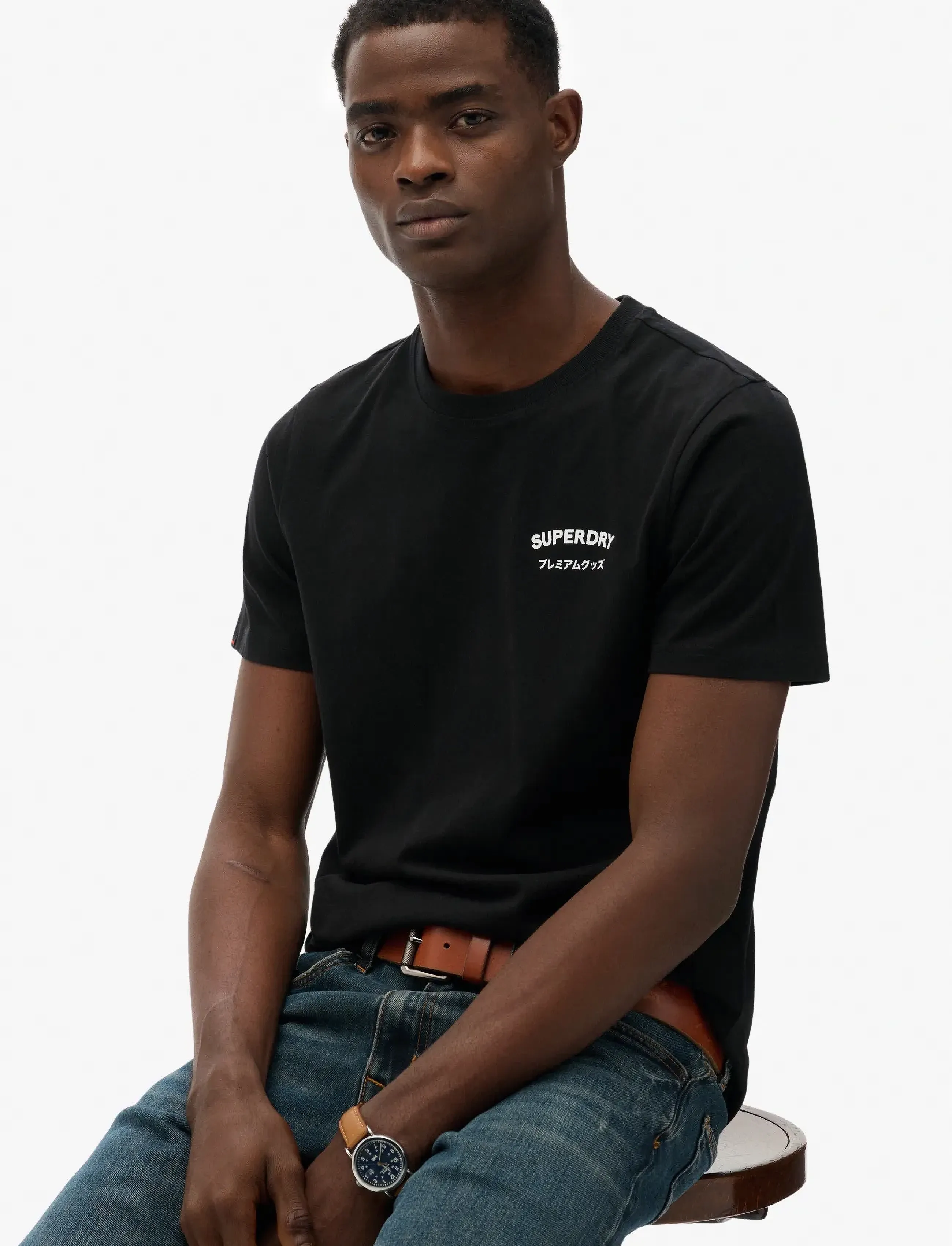 Superdry - BRITISH DESIGN RELAXED TEE - laveste priser - black - 4